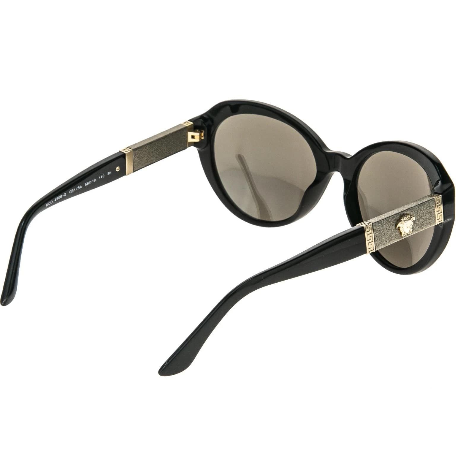 Versace VERSACE VE4306Q 4306 Sunglasses Black Gold Leather Mirror Size ONE SIZE - 10 Thumbnail