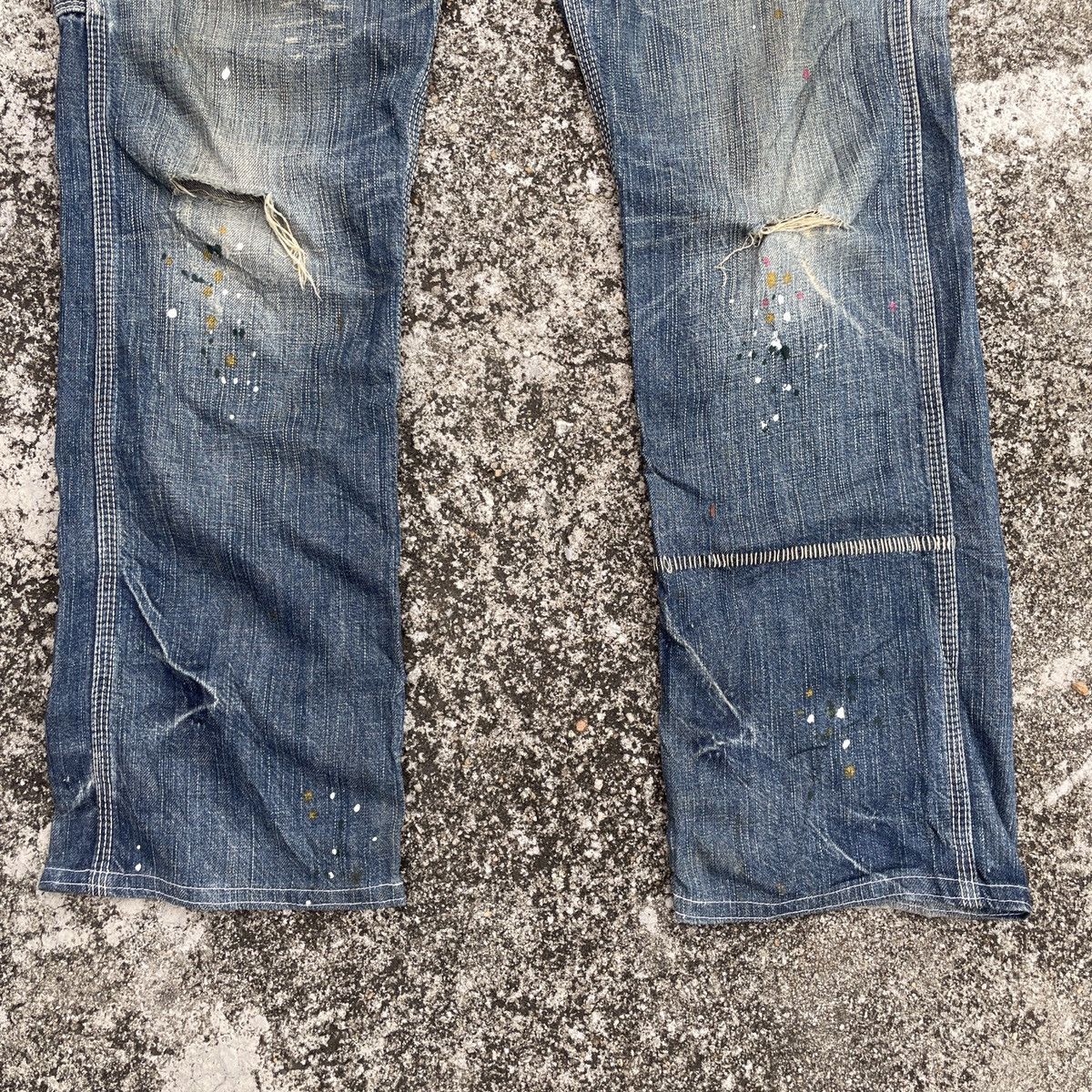 Japanese Brand Vintage Liberto Distressed Buckle Belt Workwear Denim Size US 36 / EU 52 - 4 Thumbnail