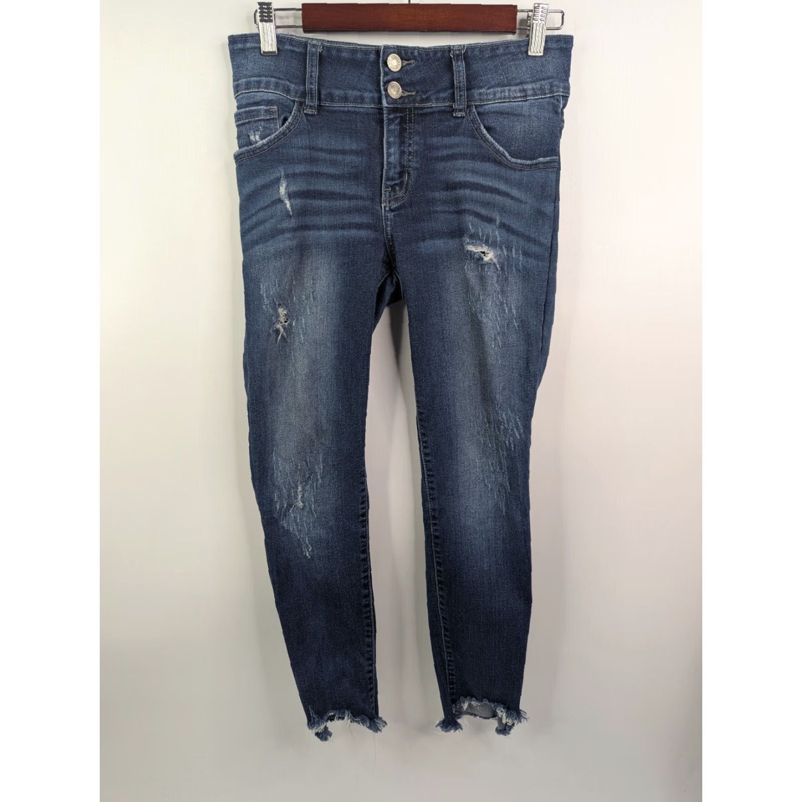 Vintage VINTAGE KanCan Estilo Straight Leg Denim Jeans Distressed Raw Hem Women's Size 27 Size 27" / US 4 / IT 40 - 2 Thumbnail