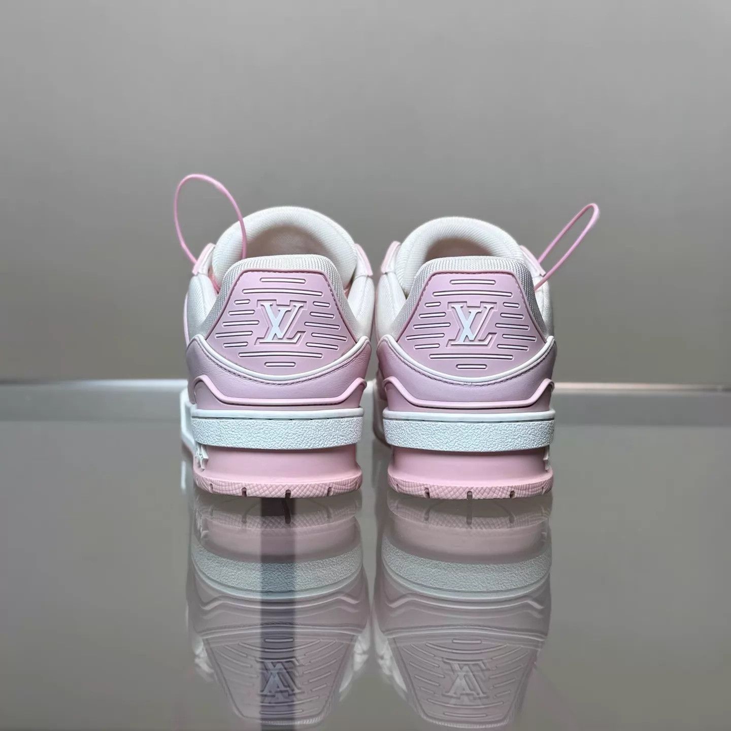 Louis Vuitton LV Trainer 25 White & Pink 36 98 DM1963 Size US 5.5 / IT 35.5 - 3 Thumbnail