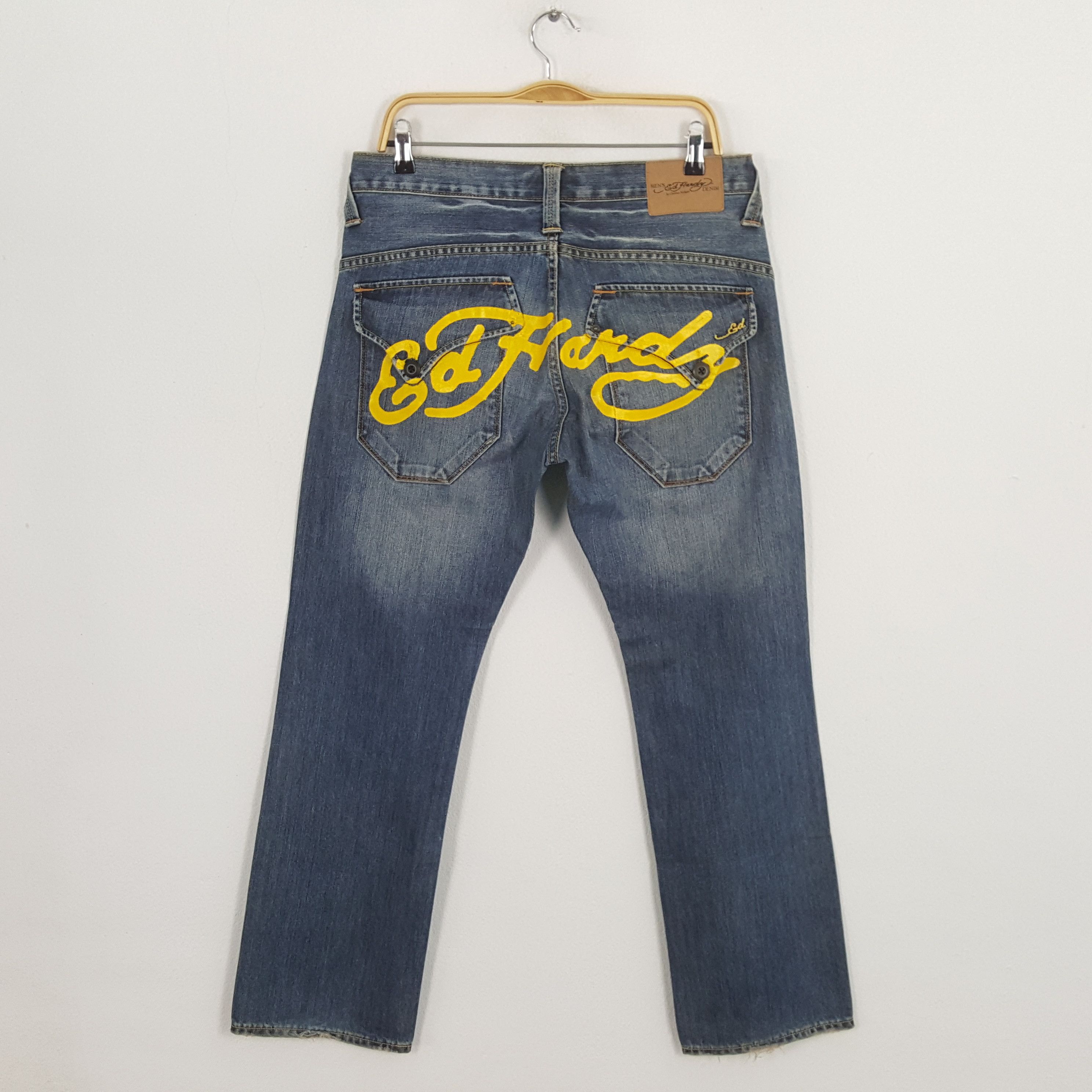 Christian Audigier × Ed Hardy × Vintage Vintage ED HARDY by CHRISTIAN AUDIGIER Italian Custom Jeans Size US 32 / EU 48 - 1 Thumbnail