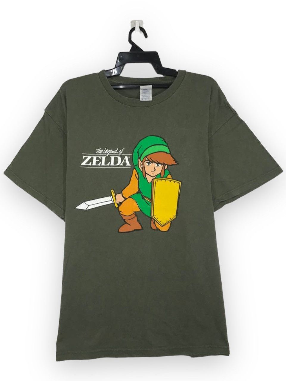 image of Exclusive Game x Playstation Vintage The Legend Of Zelda Game in Gray Green, Men's (Size XL)