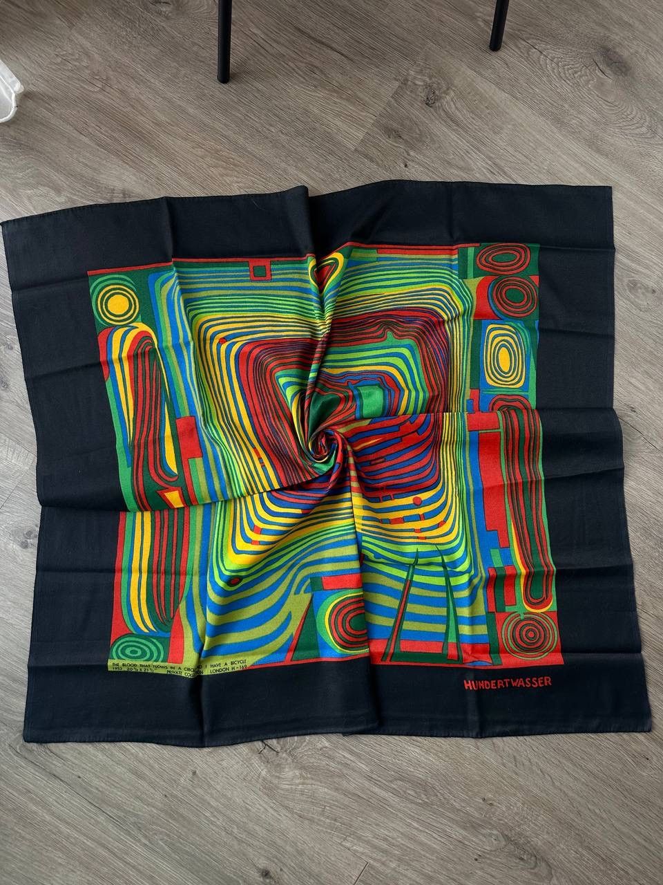 Japanese Brand × Vintage Vintage Hundertwasser Seide Schal Arc Scarf Size ONE SIZE - 2 Thumbnail