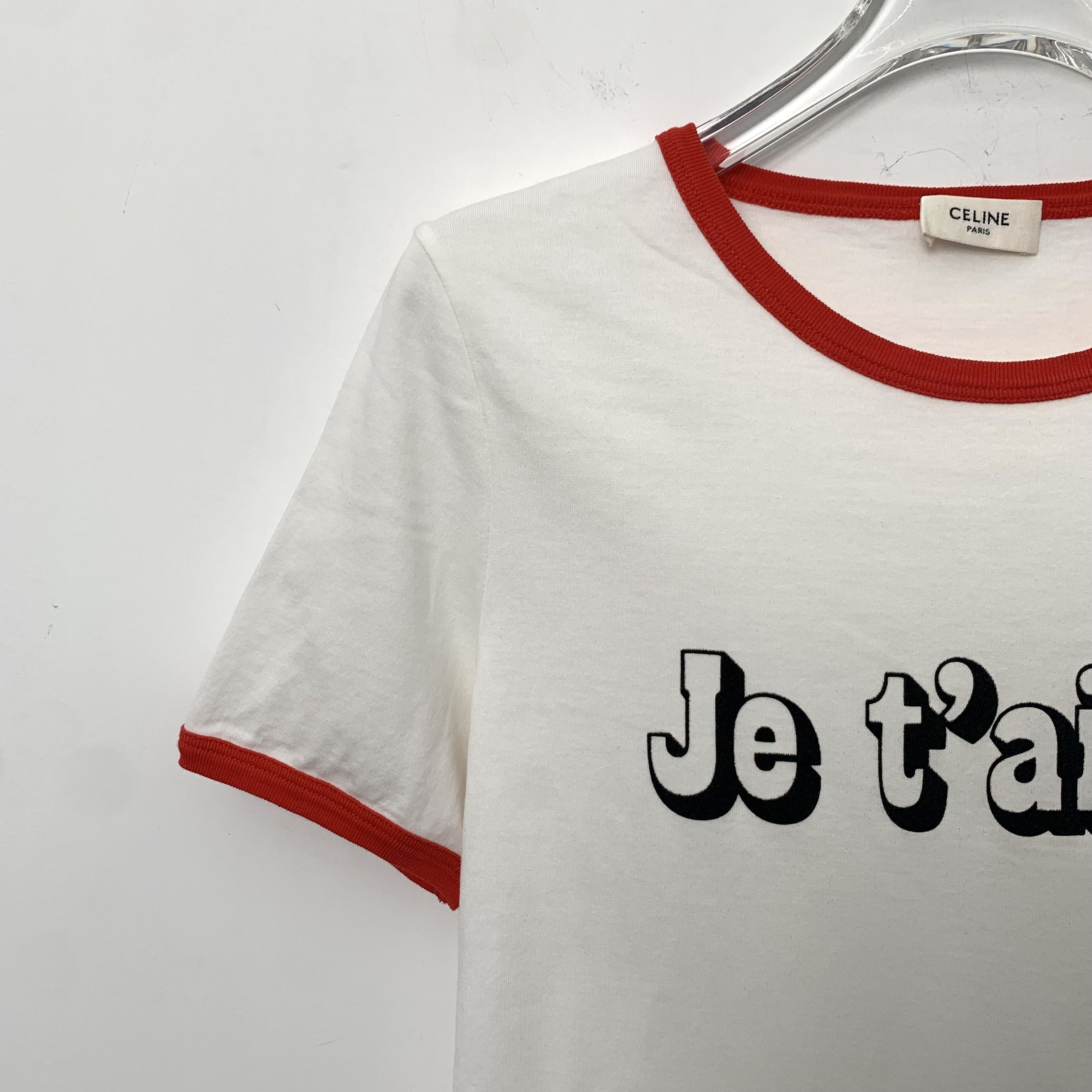Celine Celine Tee – White Logo Print Cotton (Size XS) Size XS / US 0-2 / IT 36-38 - 7 Thumbnail