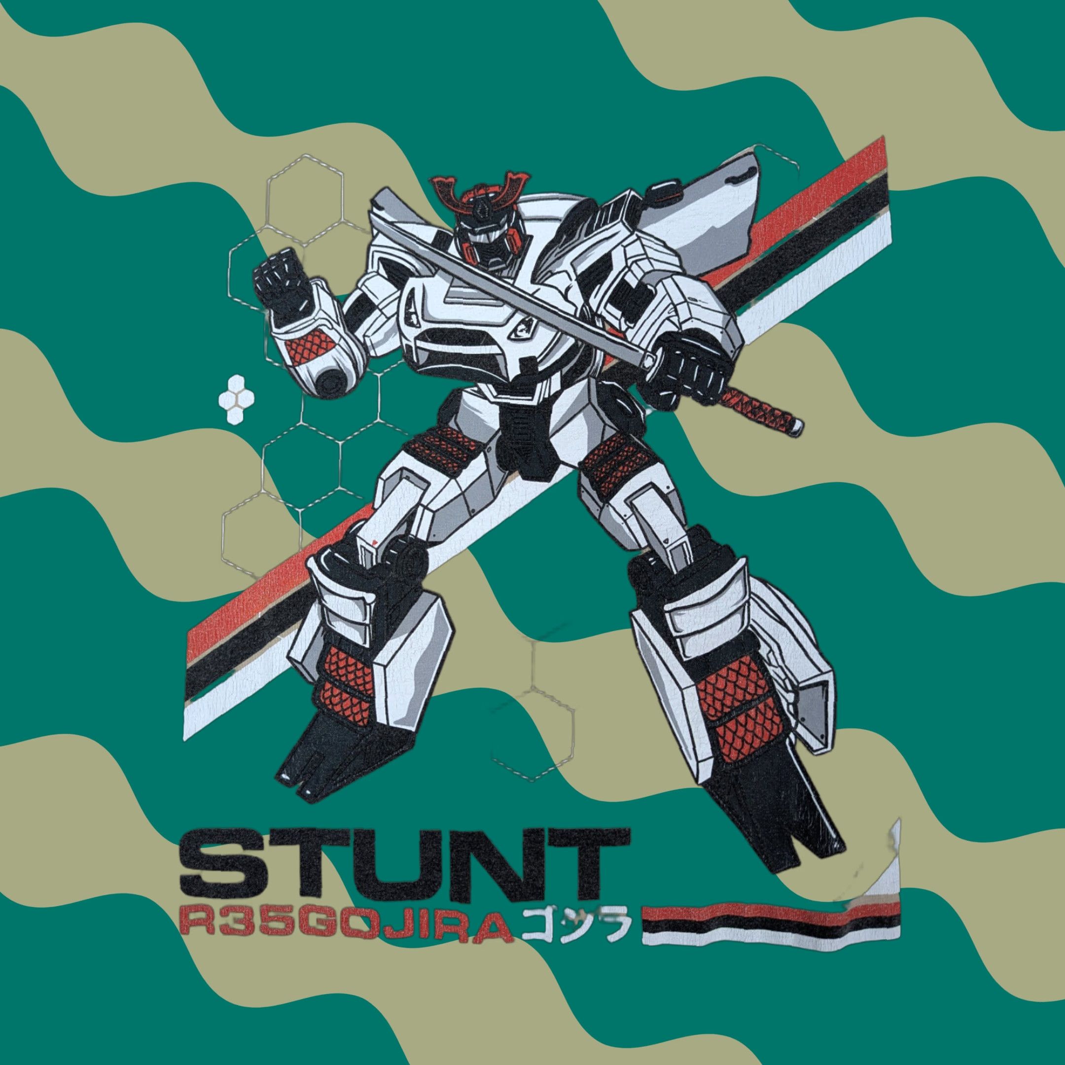 Vintage STUNT T-Shirt Beige Anime Cotton Size L Gojira R35 Sand Transformer Unisex Adults Size US L / EU 52-54 / 3 - 1 Thumbnail