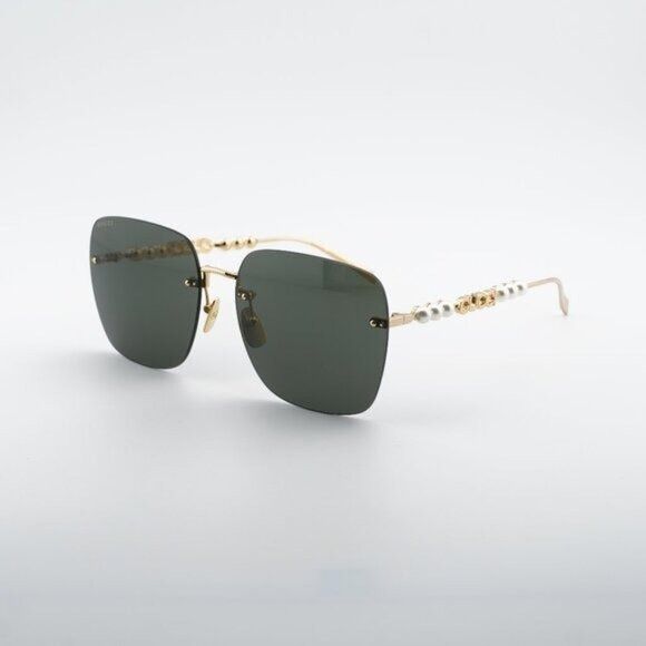 Gucci Gucci GG1923SA 001 Sunglasses Gold with Pearl Square Frame Size ONE SIZE - 1 Thumbnail