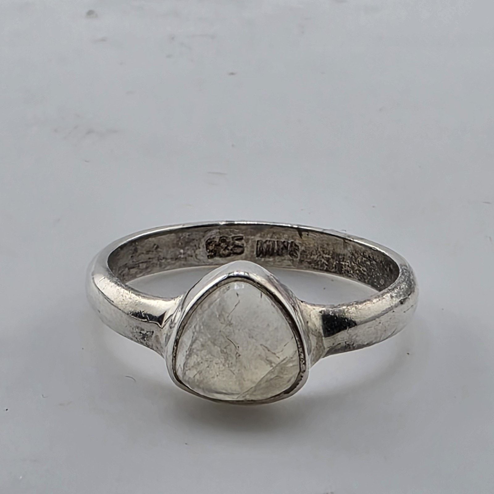 Other Sterling Silver Moonstone Ring 10 Teardrop Natural Stone Size ONE SIZE - 4 Thumbnail