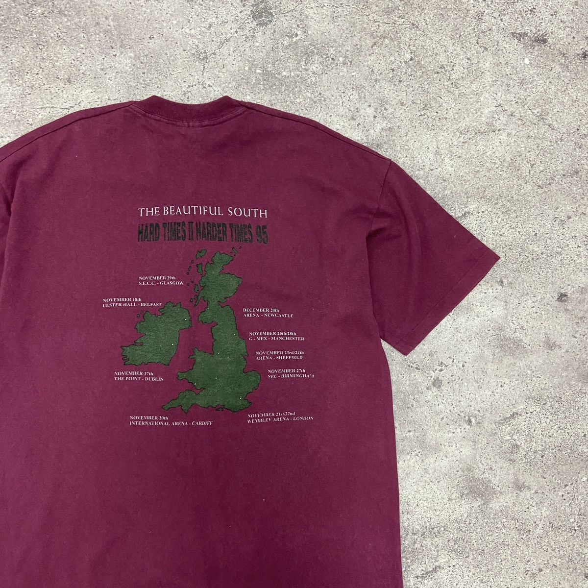Band Tees Vintage 90s The Beatiful South Hard times 2 Harder times tee Size US XL / EU 56 / 4 - 4 Thumbnail