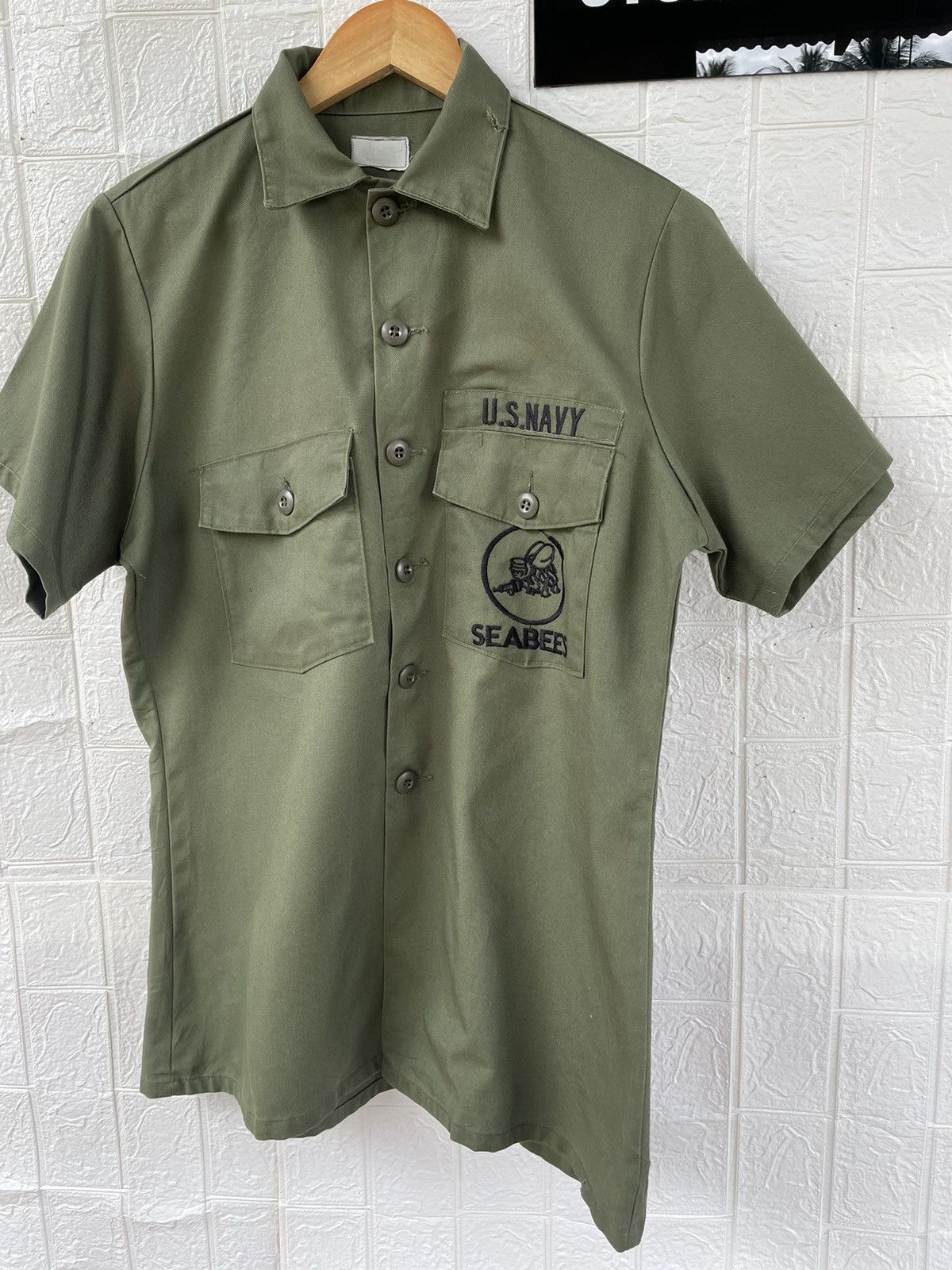 Japanese Brand Vintage U.S.Navy Short Bottom Shirt Size US L / EU 52-54 / 3 - 4 Thumbnail