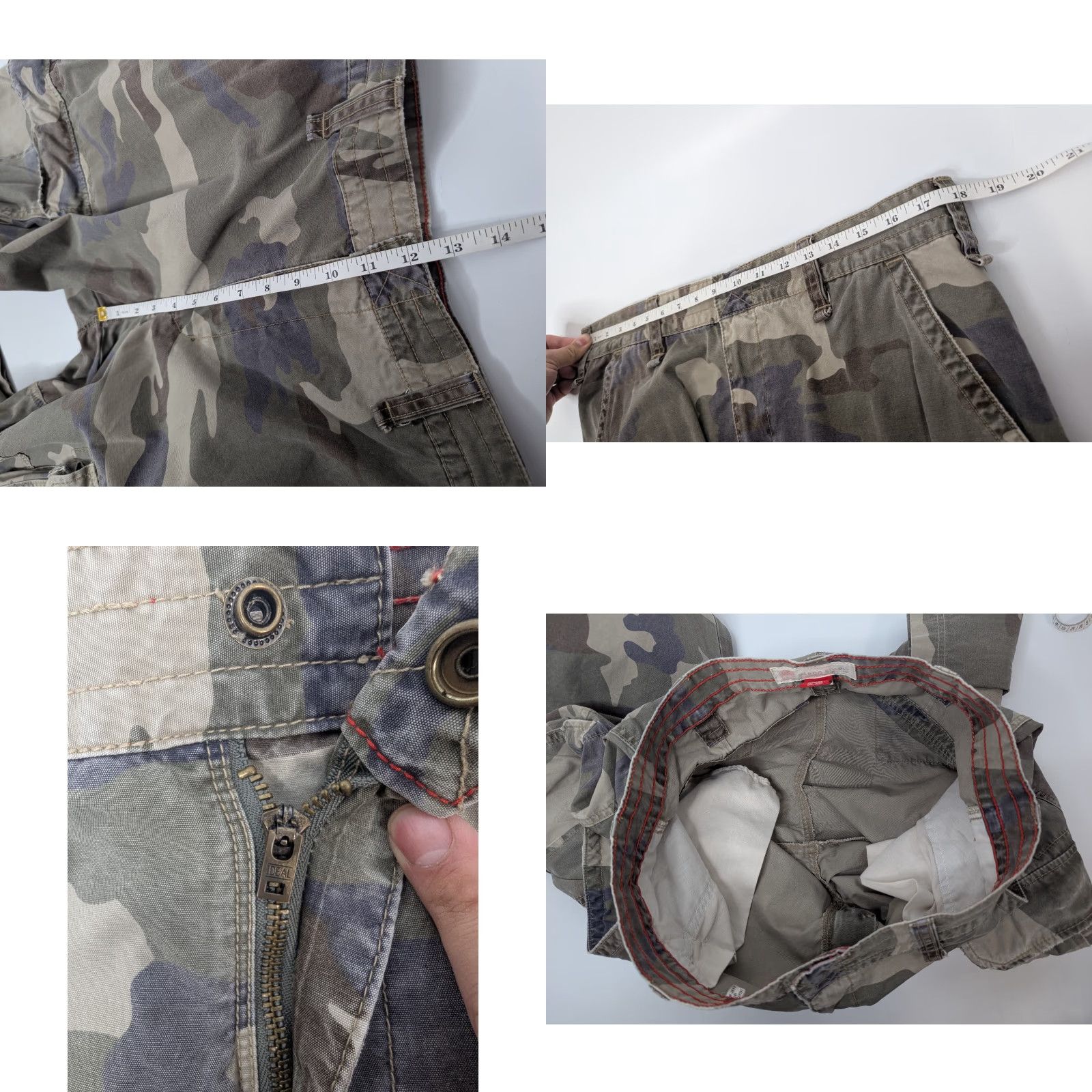 Mossimo Mossimo Cargo Pants Men’s 34x32 Camo Baggy Straight 90s Army Vintage Casual Workwear Size US 34 / EU 50 - 8 Thumbnail