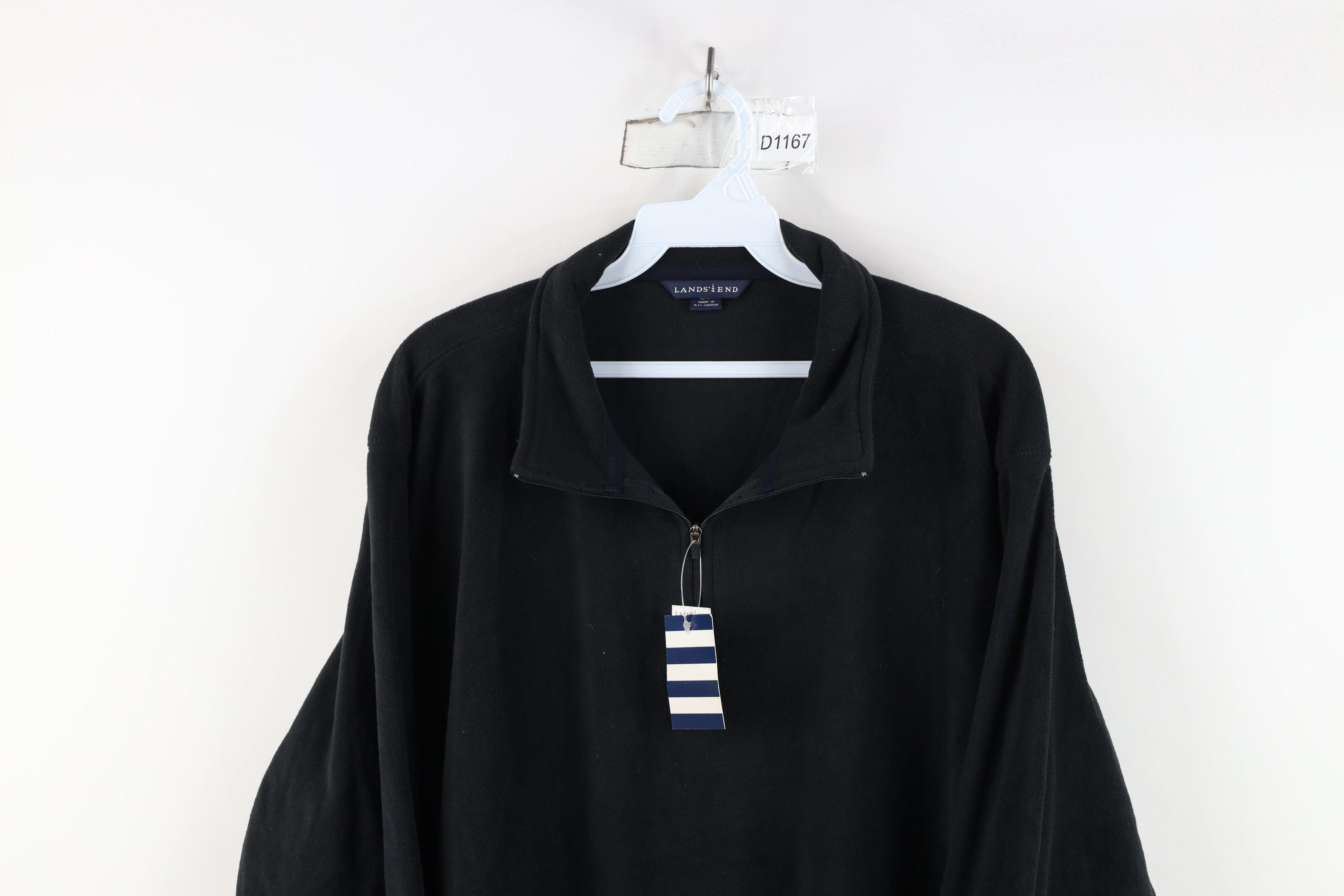 Lands' End Deadstock Vintage Lands End Half Zip Pullover Sweater Black Size US L / EU 52-54 / 3 - 2 Thumbnail