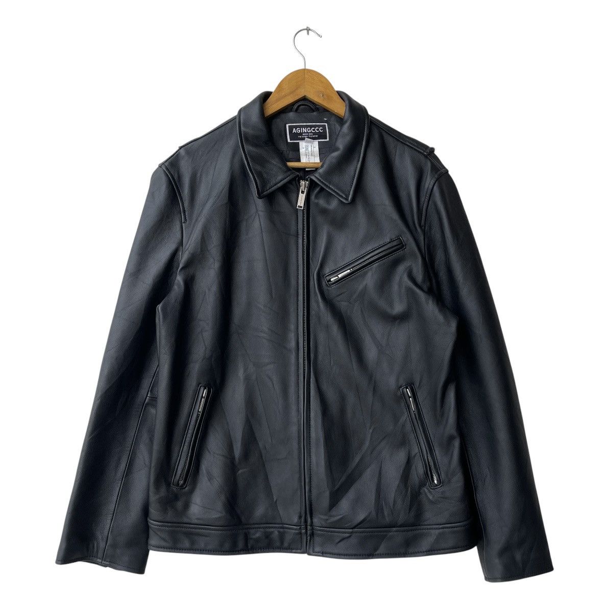14th Addiction Archive AGINGCCC Lambskin Leather Single Rider Jacket Size US L / EU 52-54 / 3 - 1 Thumbnail