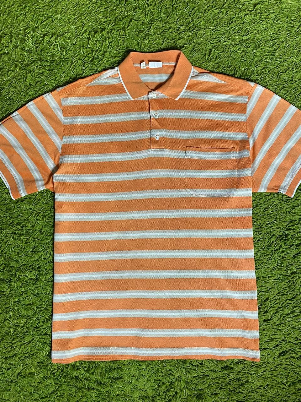 Brioni Brioni Classic Casual Logo Striped Cotton Polo T-Shirt Tee Size US XL / EU 56 / 4 - 4 Thumbnail