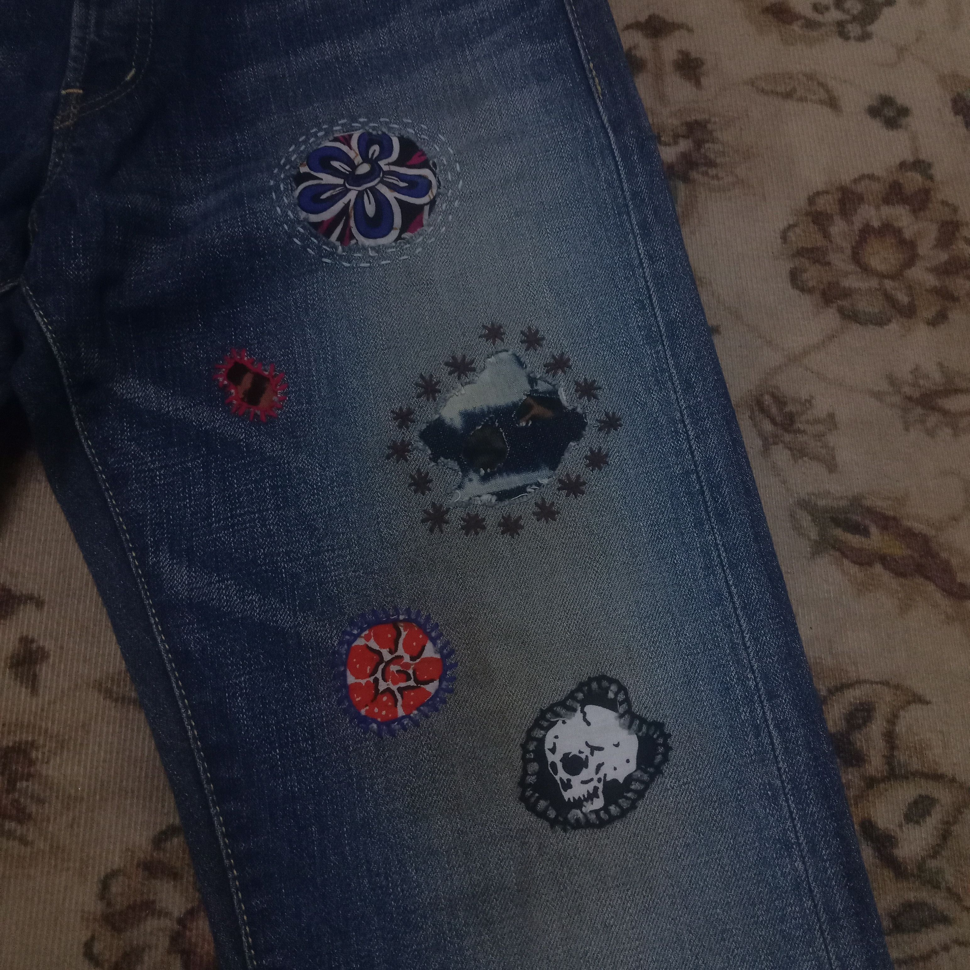Kapital Vintage Japan Selvedge Denim Sashiko Bandana Kapital Grunge Size US 29 - 4 Thumbnail