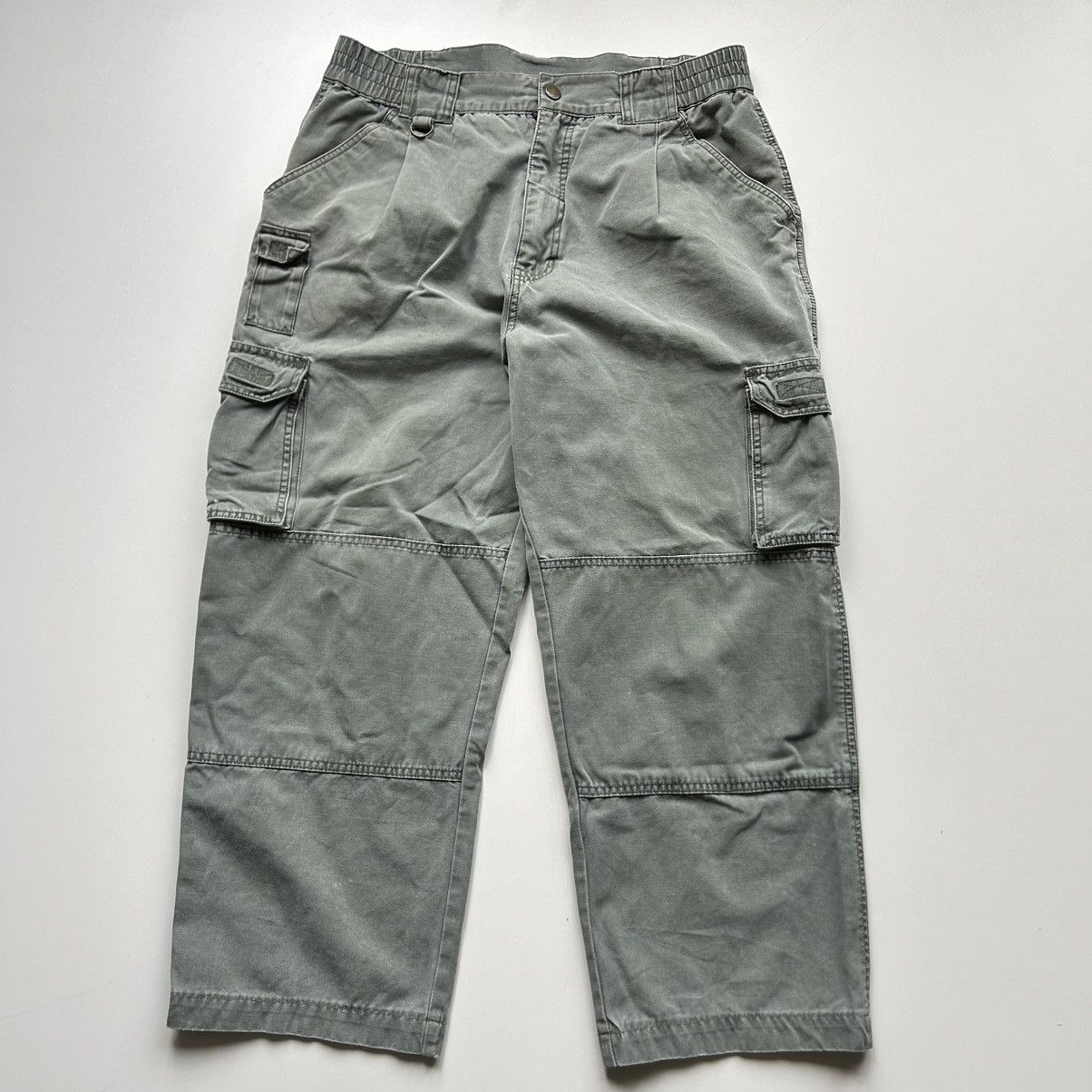 Vintage Vintage 2000s Faded Green Cargo Pants 34x27 Rare Size US 34 / EU 50 - 5 Thumbnail