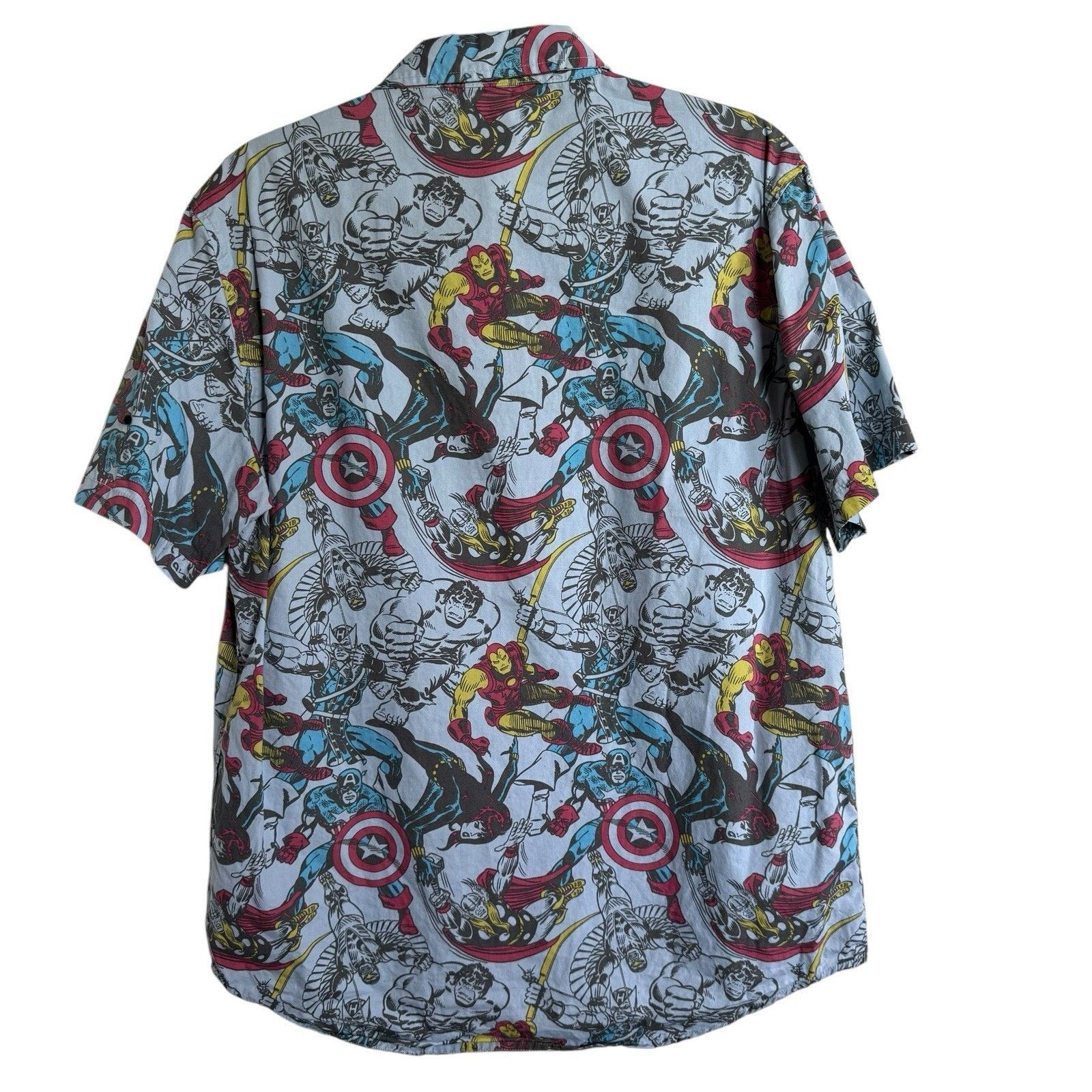 Marvel Comics Marvel M Men's Button Down Shirt Short Sleeve Thor Iron Man Size US M / EU 48-50 / 2 - 3 Thumbnail
