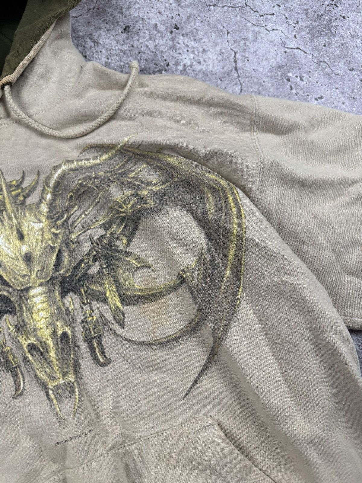 Japanese Brand Vintage 00s Spiral Affliction style dragon hoodie fantasy Size US M / EU 48-50 / 2 - 6 Thumbnail