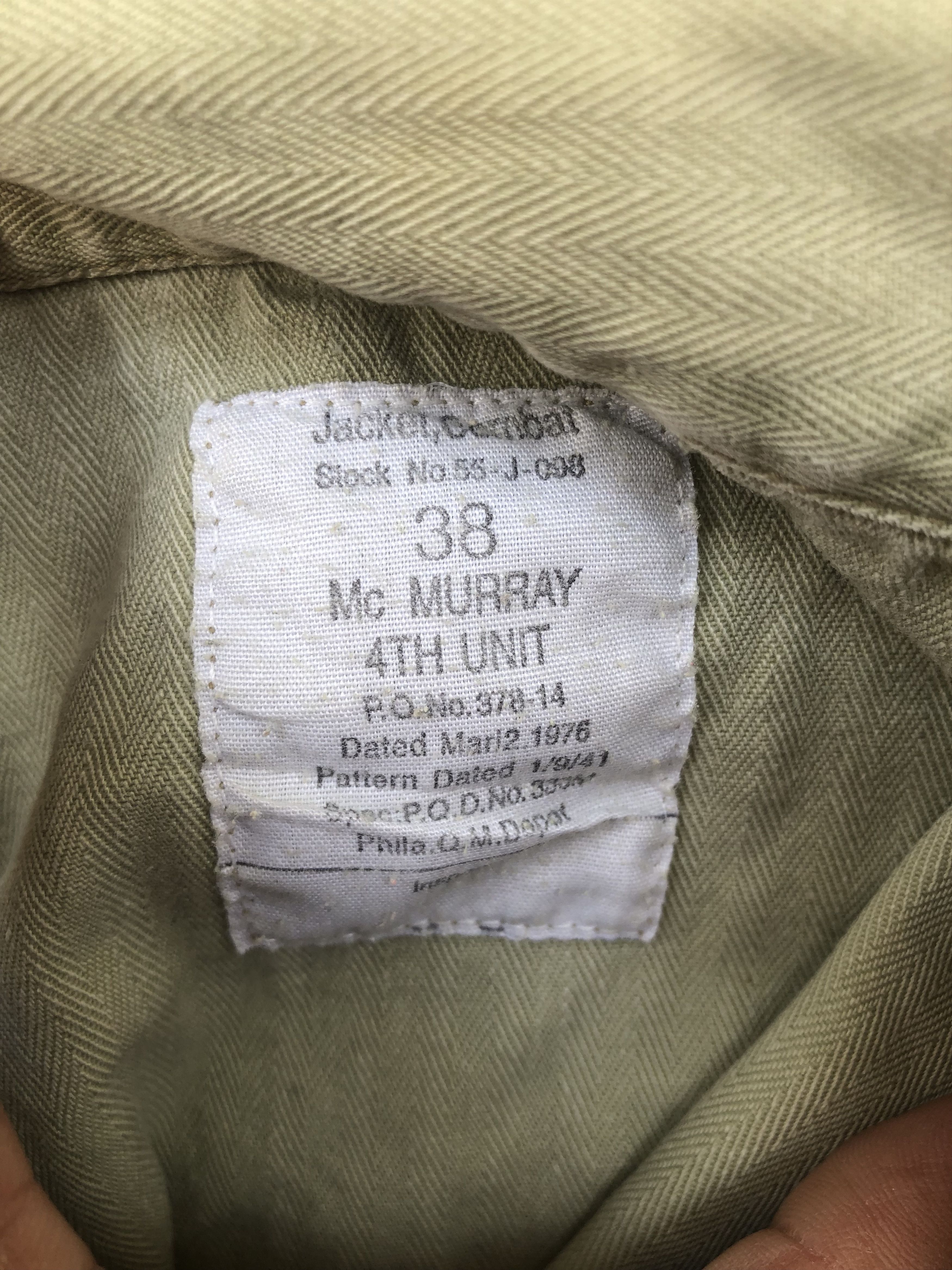 Other Vintage 1976 US Military Combat Jacket McMurray 4th Unit Size US M / EU 48-50 / 2 - 4 Thumbnail