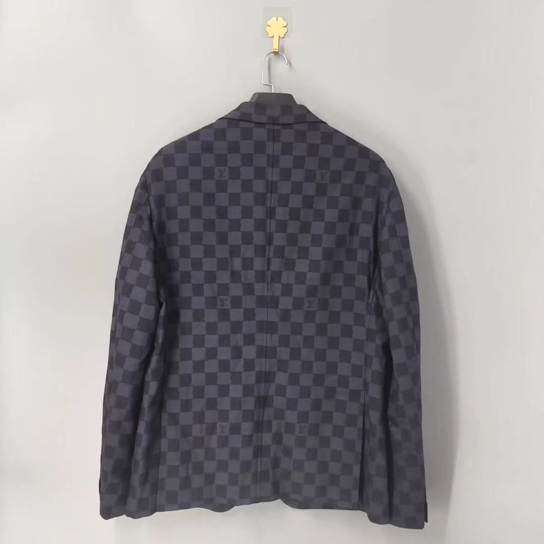 Louis Vuitton LOUIS VUITTON SS24 Pharrell pattern blazer men's blue 56 Size 42L - 2 Thumbnail