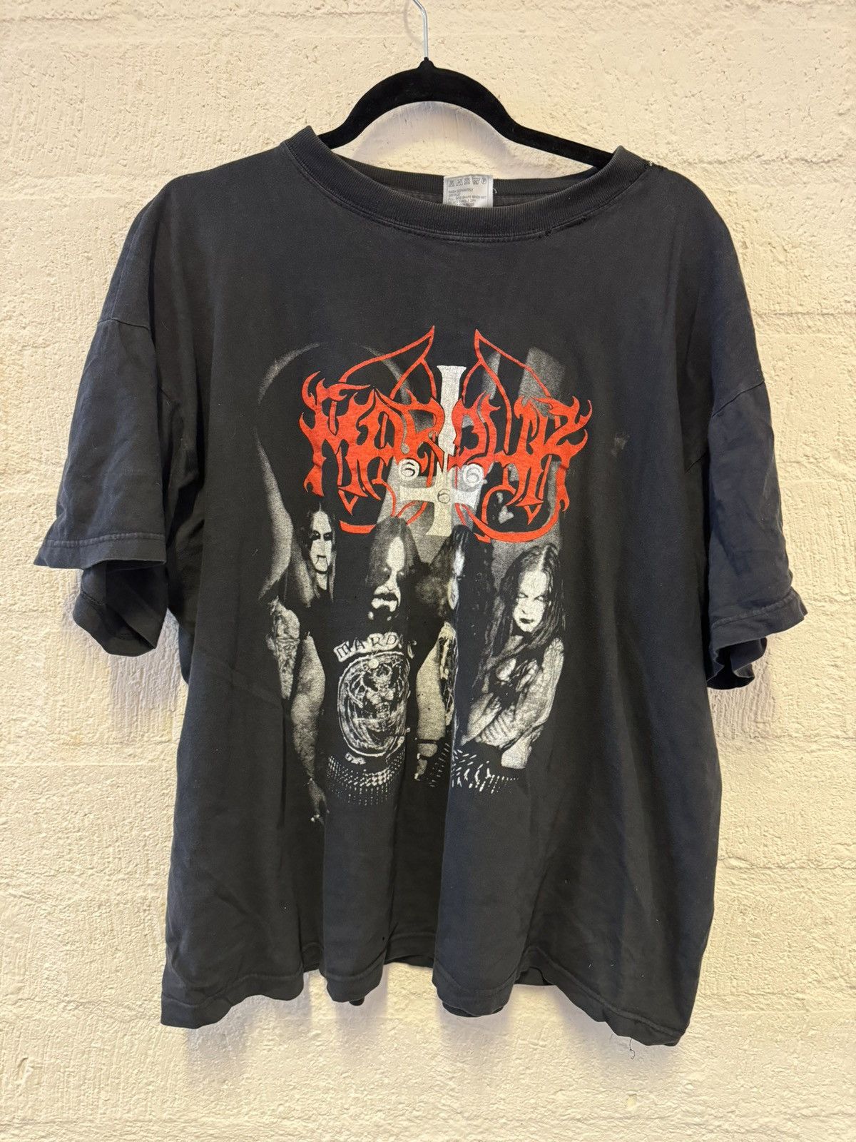 image of Vintage Marduk Fist Fucking Gods Planet in Black, Men's (Size XL)