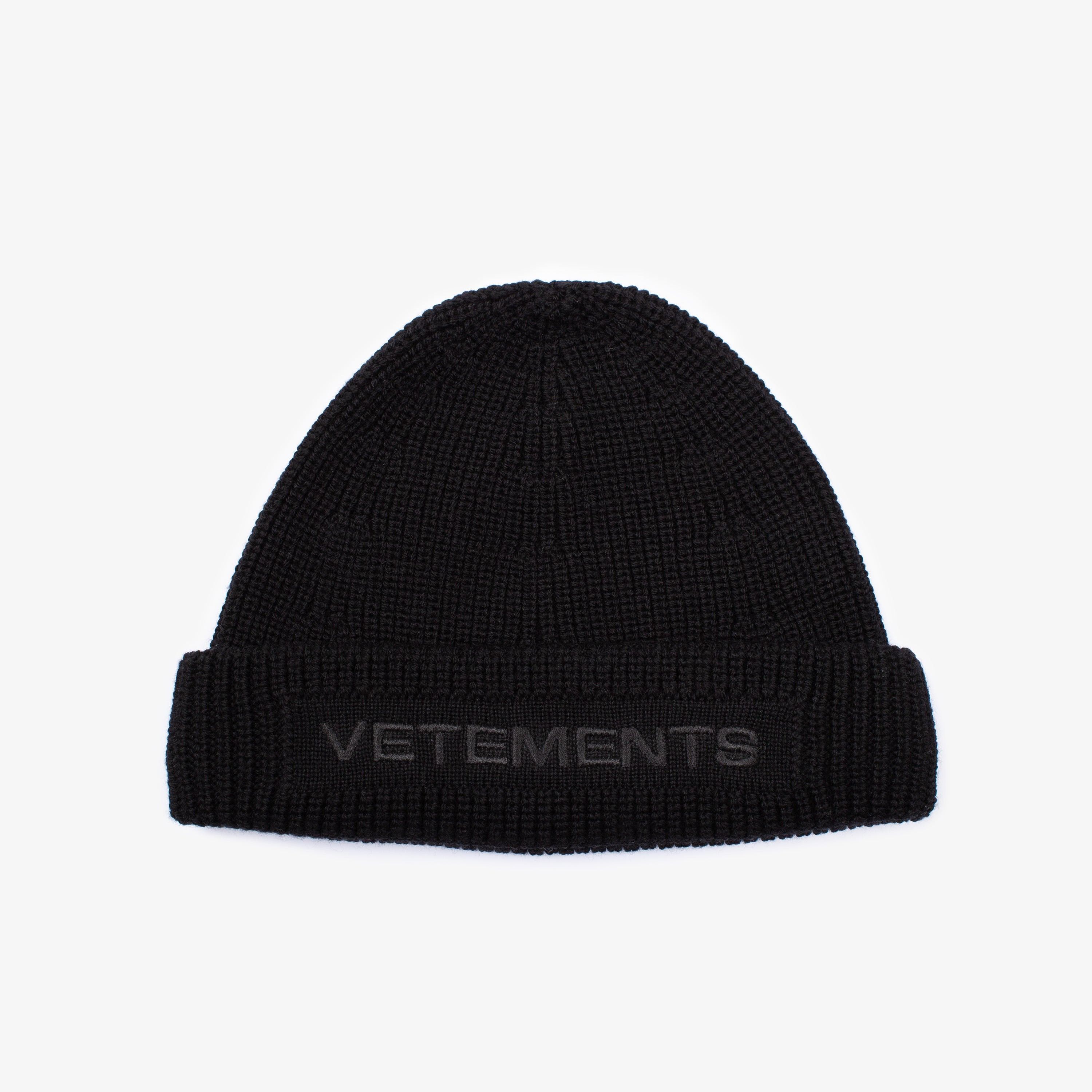 Vetements VETEMENTS BLACK LOGO BEANIE Size ONE SIZE - 2 Thumbnail