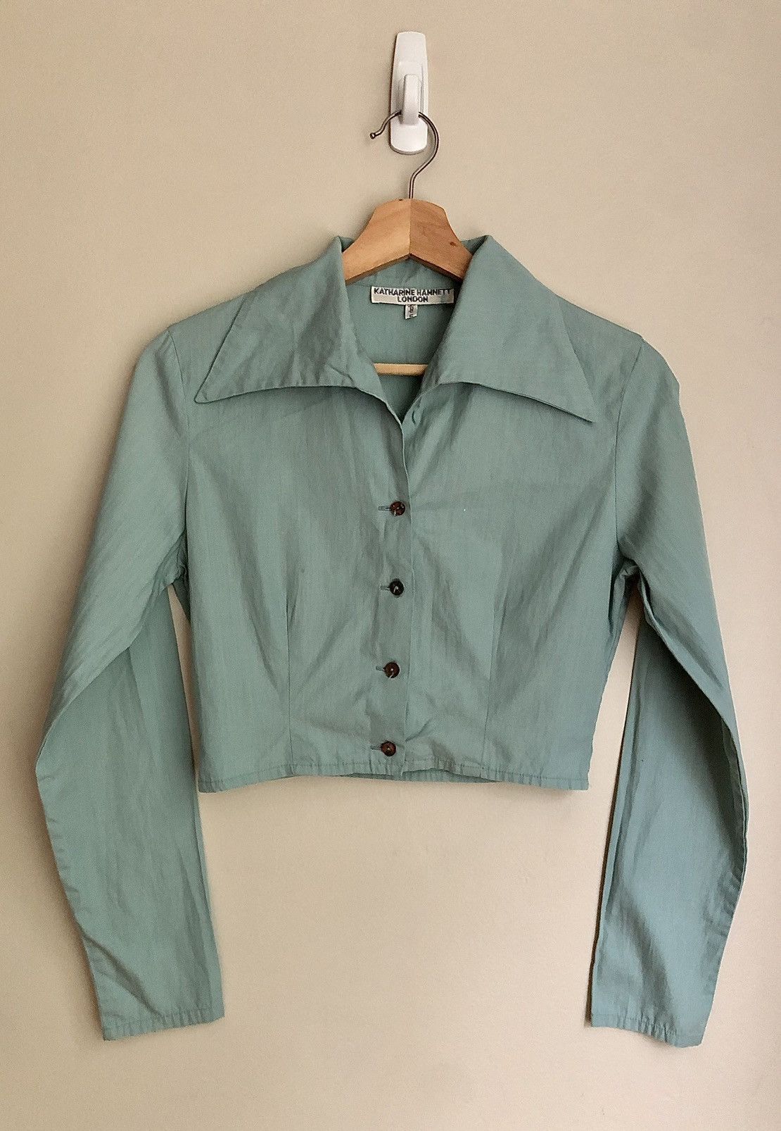 Katharine Hamnett London Katharine Hamnett 1990’s Big Collar Crop Top Size XS / US 0-2 / IT 36-38 - 3 Thumbnail