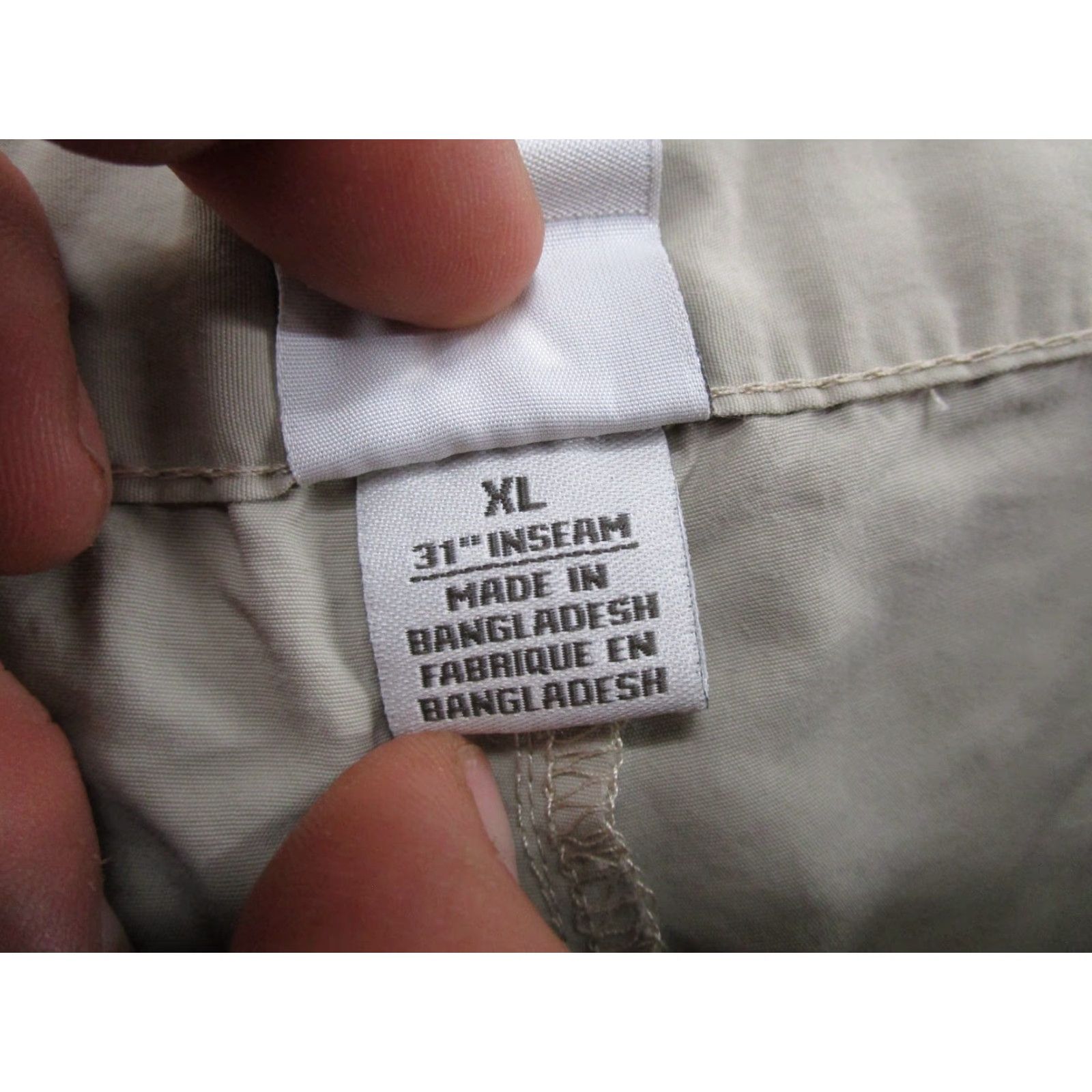 Vintage White Sierra Nylon Convertible Men's Pants XL Inseam 31" Beige Cargo Pocket Straight Regular Summer Spring Fall Clothing Men Size US 36 / EU 52 - 5 Thumbnail