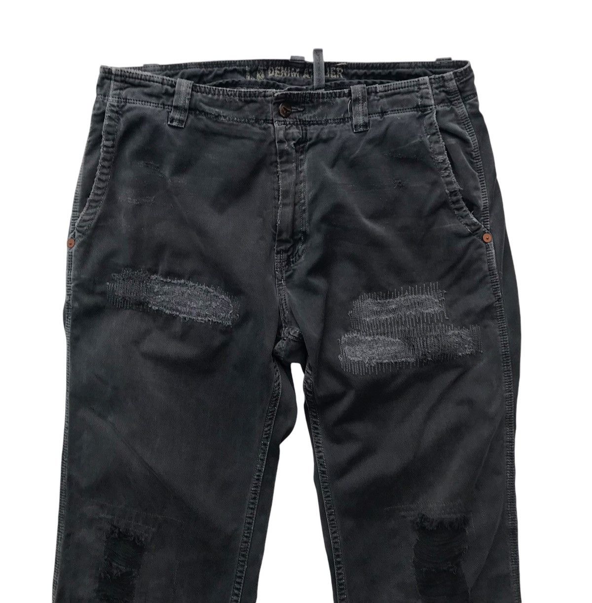 Designer LA Denim Artelier Ripped Streetwear Distressed Pants Size US 35 - 7 Thumbnail