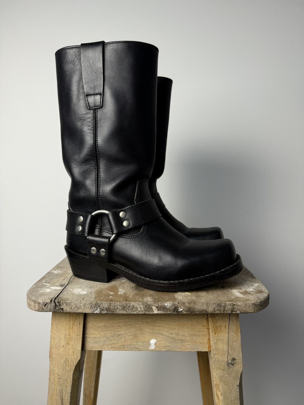 Cowboy Equipment Vintage Cowboy Black Leather Boots Spirit Motors Size US 6 / EU 39 - 3 Thumbnail