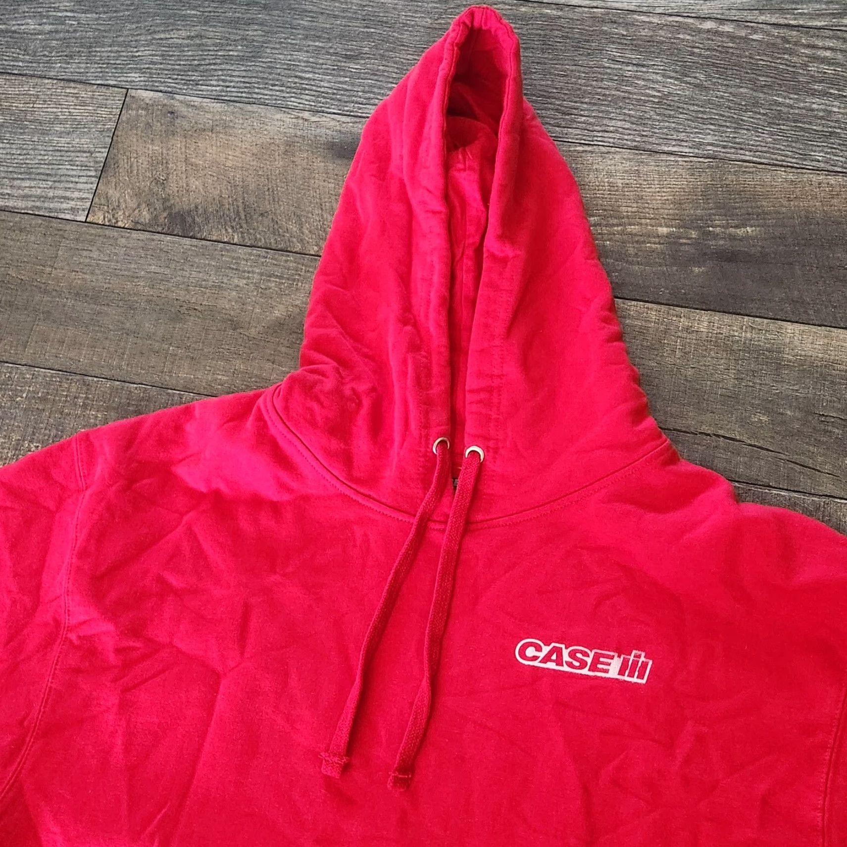 Vintage CaseIH men's Hoodie Pullover Jersey Red With Logo, IH Tractor Graphic, Cotton Blend, Long Sleeve, Hooded, Pockets, All Seasons, Regular Fit, M Size US M / EU 48-50 / 2 - 6 Thumbnail
