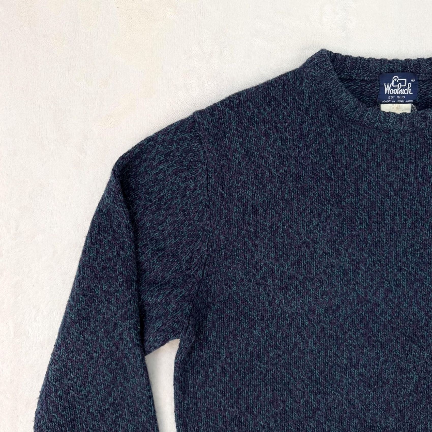 Vintage VINTAGE Woolrich Sweater Mens XL Blue Crewneck Knit Heavyweight Wool Chunky Knit Pullover Long Sleeve Regular Winter Casual HK Size US XL / EU 56 / 4 - 5 Thumbnail