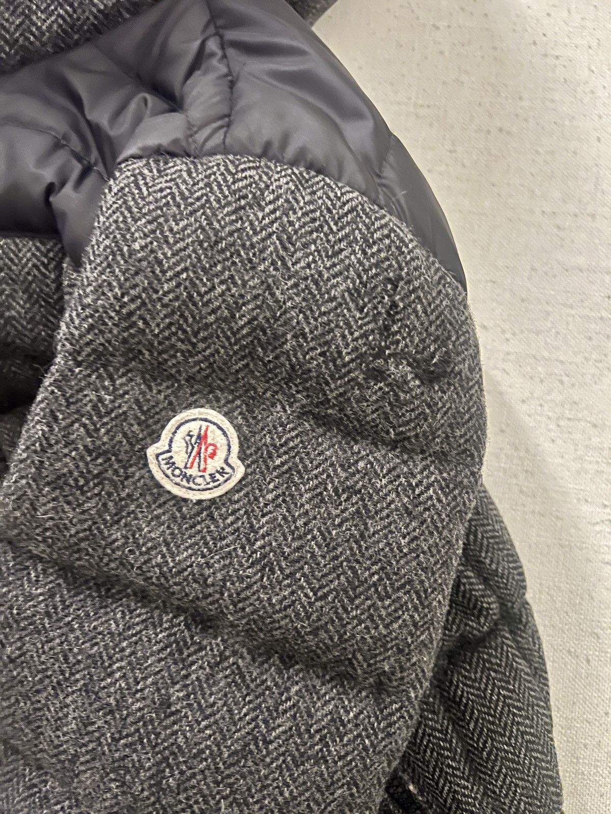 Moncler Guyenne Herringbone Wool Jacket