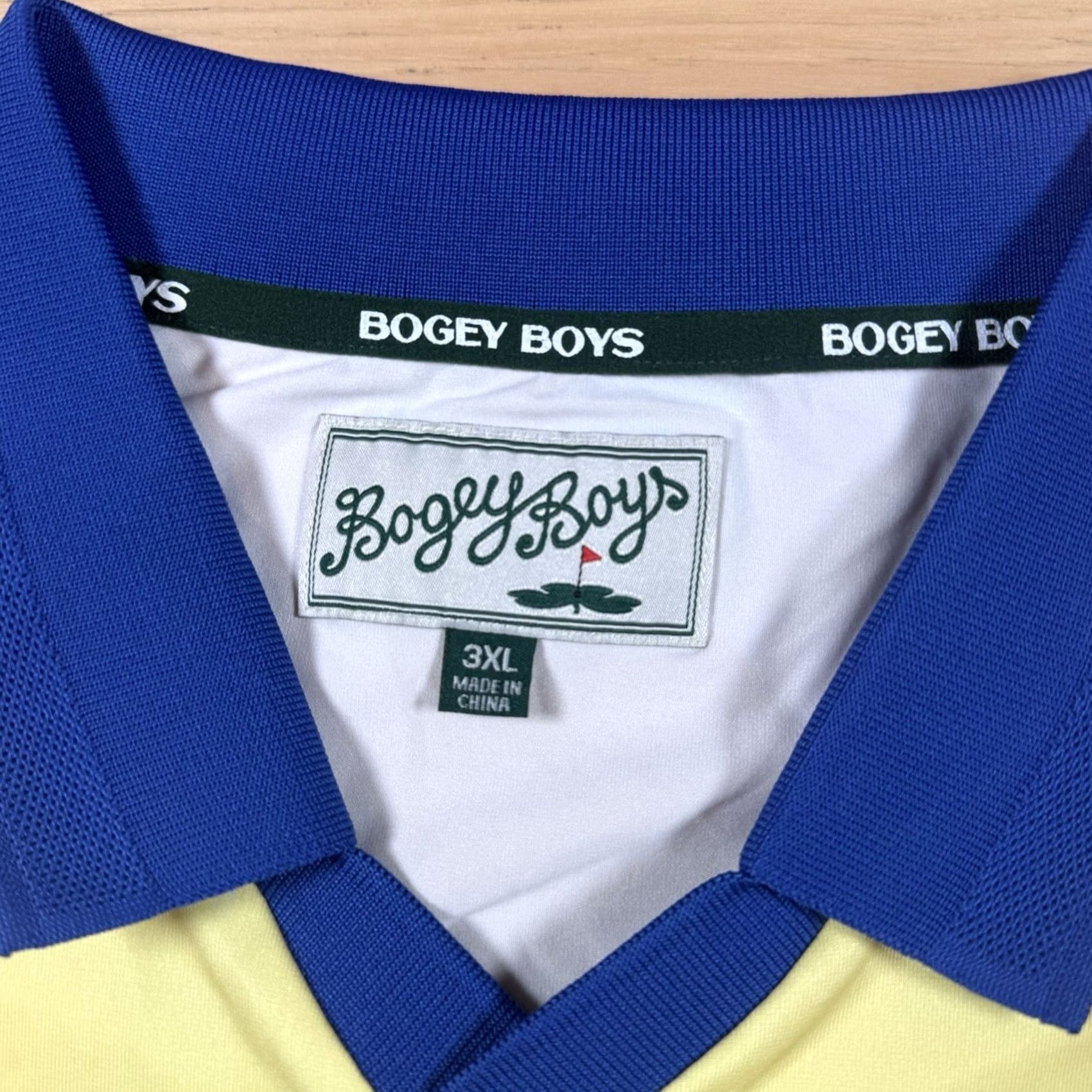 Vintage Bogey Boys Polo Shirt Mens 3XL Long Sleeve Dri Fit Diamond AOP Brown Golf NWT Size US XXL / EU 58 / 5 - 4 Thumbnail