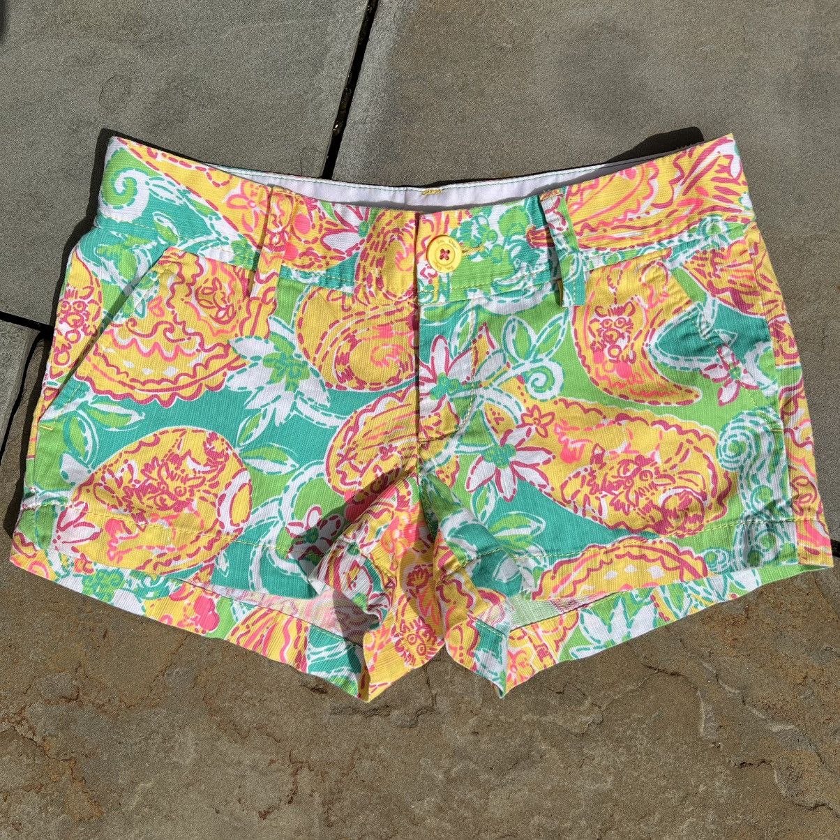 Lilly Pulitzer Lilly Pulitzer Colorful Pattern Short Shorts Size 24" / US 00 / IT 34 - 1 Thumbnail