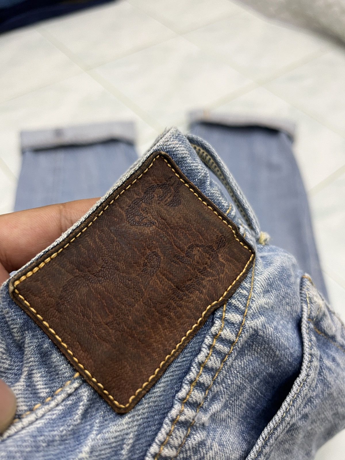 45rpm 🔥🔥🔥ARCHIVE 45RPM SELVEDGE DISTRESSED DENIM Size US 32 / EU 48 - 13 Thumbnail