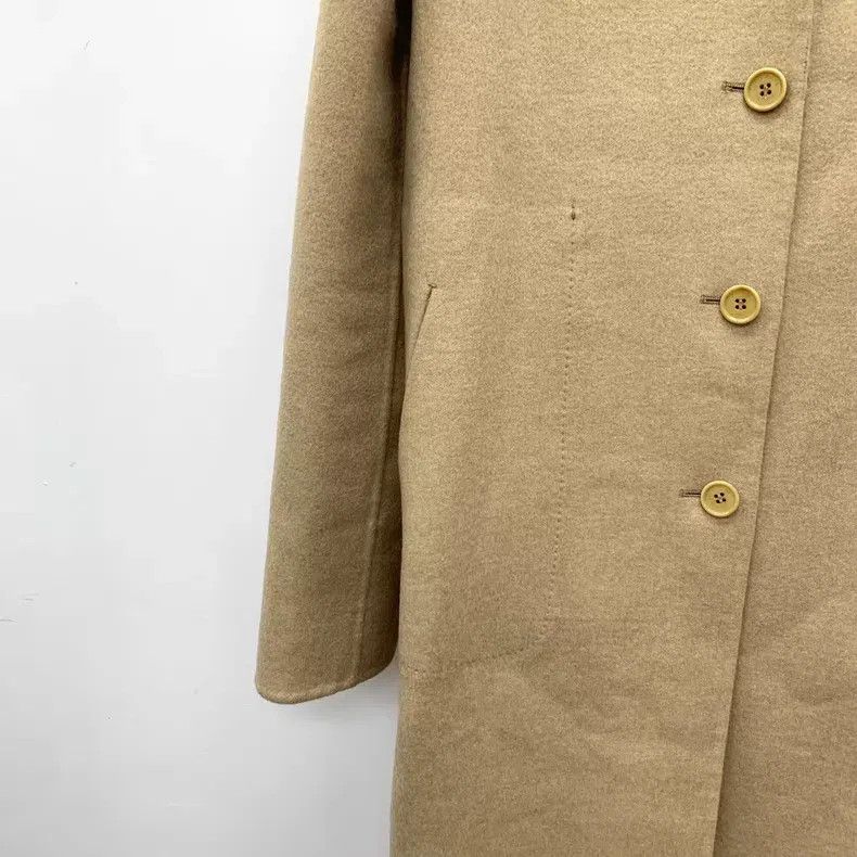 Loro Piana Loro Piana Brown cashmere lapel single-breasted long-sleev Size S / US 4 / IT 40 - 4 Thumbnail