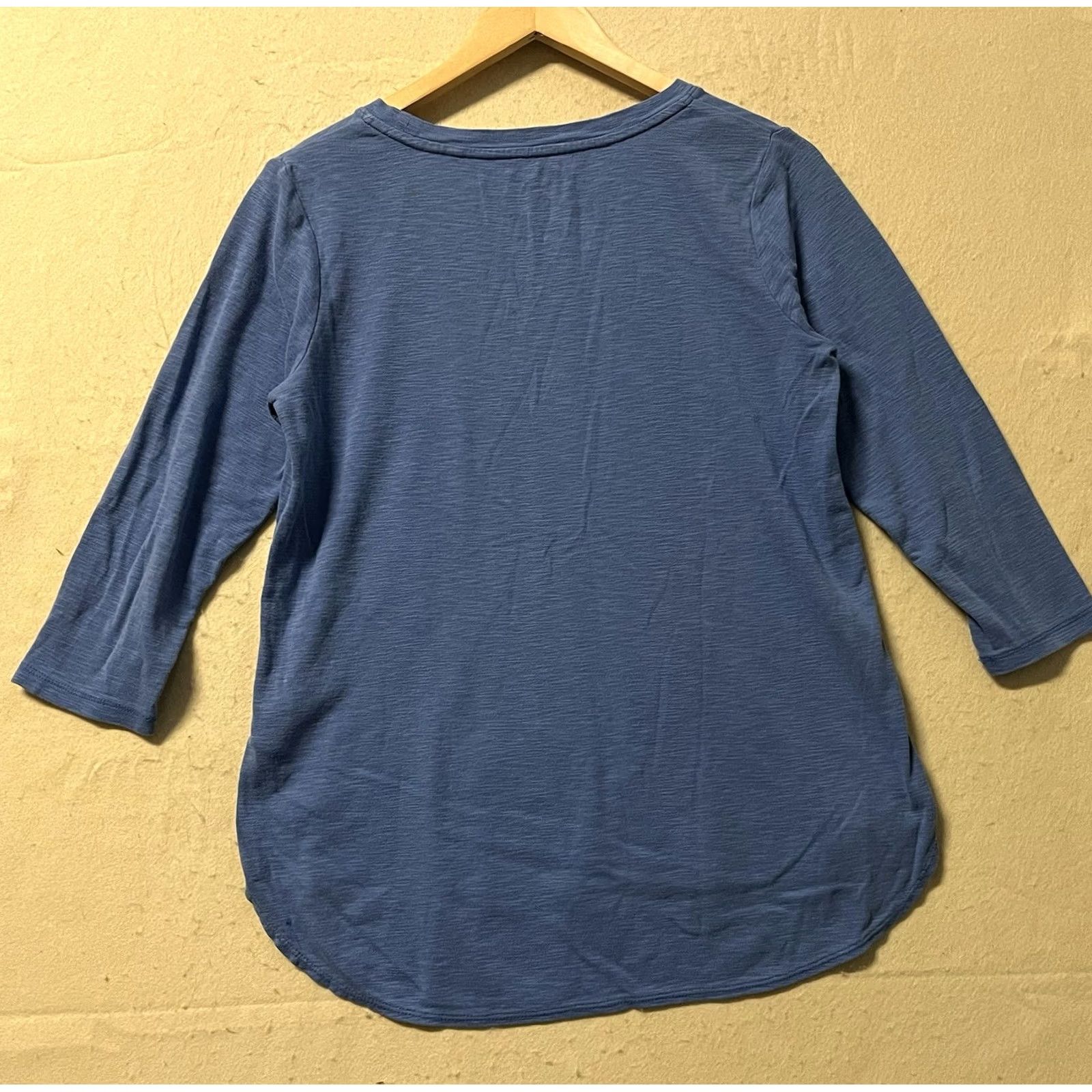 Vintage Kirkland Signature T-Shirt Stars 3/4 Sleeve Blue Women's M Medium Casual Knit Pullover Regular Contemporary Shirt Women Size M / US 6-8 / IT 42-44 - 2 Thumbnail