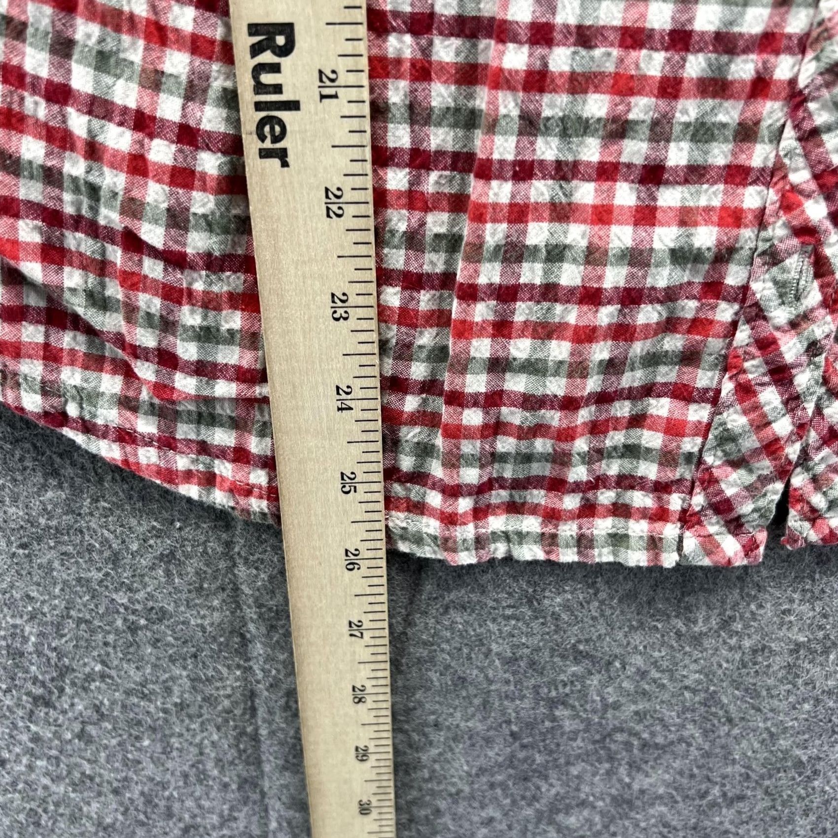 Vintage Columbia Shirt Women Large Red Casual Button Down Preppy Cotton Check Plaid Size L / US 10 / IT 46 - 6 Thumbnail