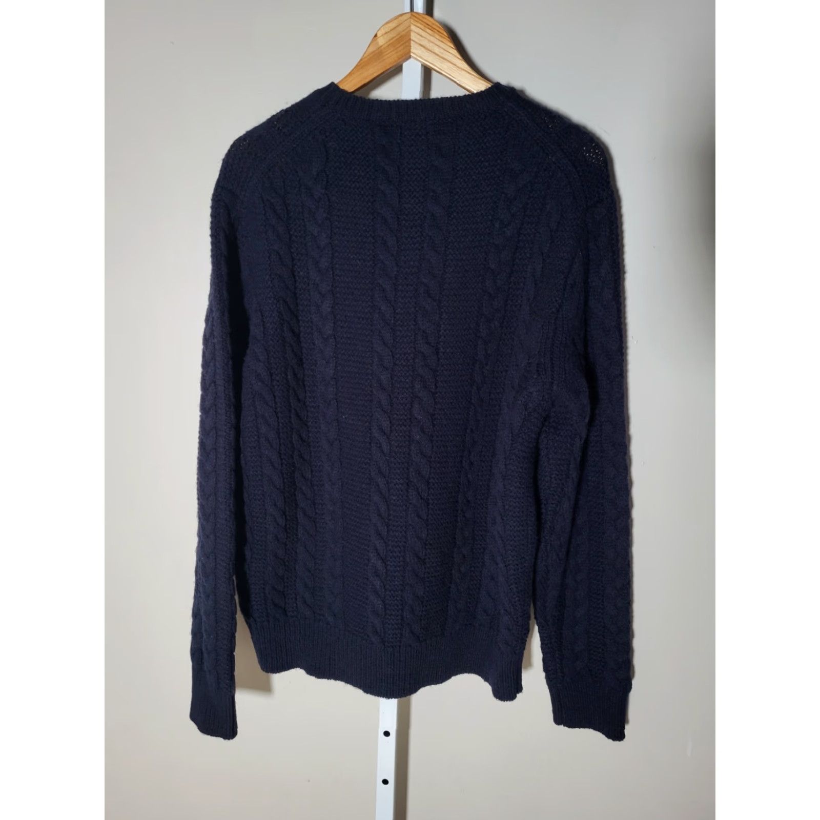 J.Crew VINTAGE J. Crew Wallace & Barnes Shetland Wool Chunky Fisherman Sweater Sz L Navy Blue Size US L / EU 52-54 / 3 - 4 Thumbnail