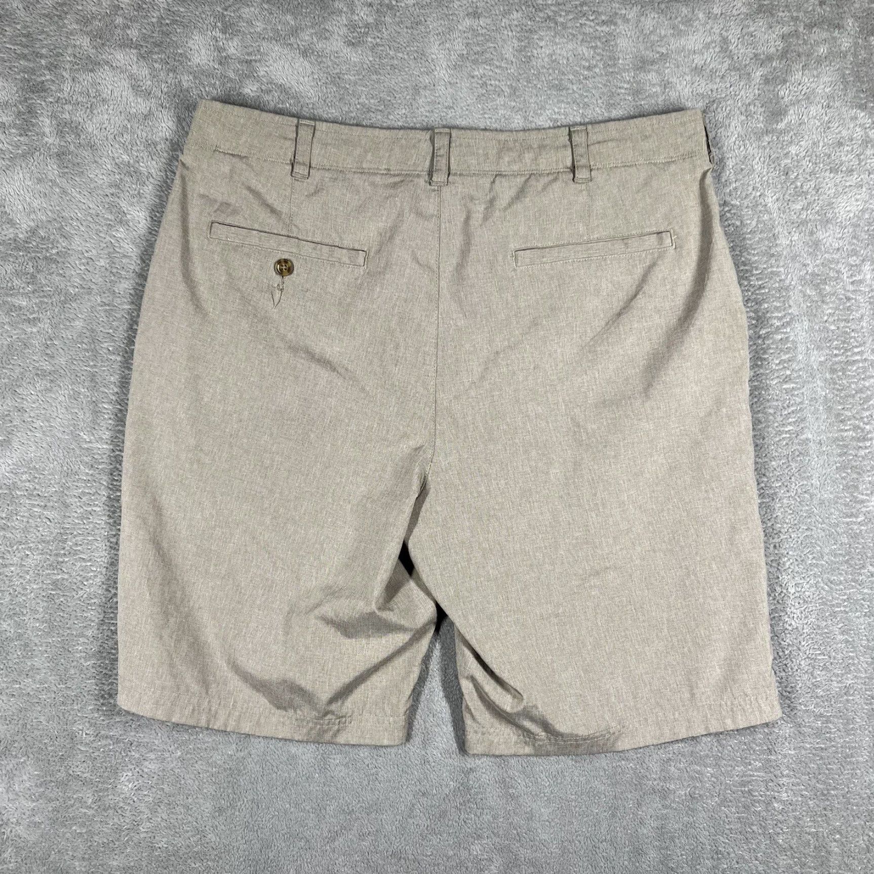 Hogan Ben Hogan Performance Shorts Mens Sz 40 Flat Front Tan 10” Inseam Minor Stain Size US 40 / EU 56 - 6 Thumbnail