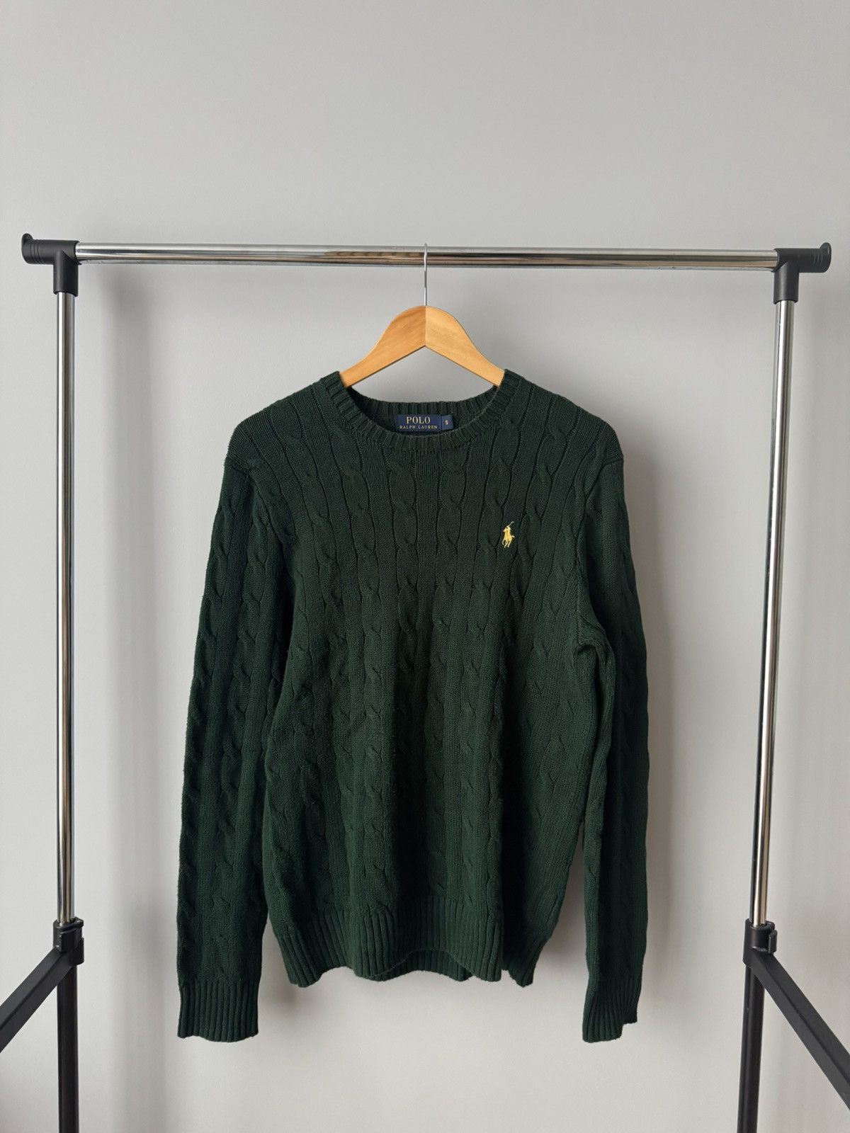 Polo Ralph Lauren Polo Ralph Lauren Vintage Cable Knit Sweater Green Size S Size US S / EU 44-46 / 1 - 2 Thumbnail
