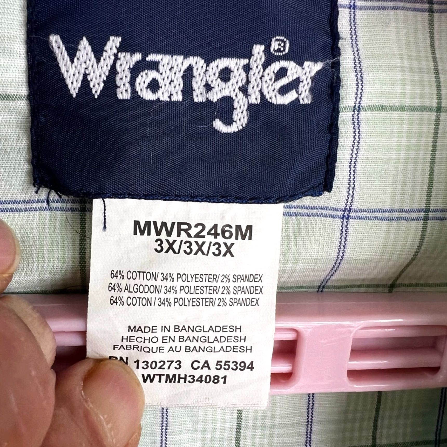 Wrangler Wrangler Pearl Snap Button Short Sleeve Shirt Mens Size 3X Green Check Shirt Size US XXL / EU 58 / 5 - 4 Thumbnail