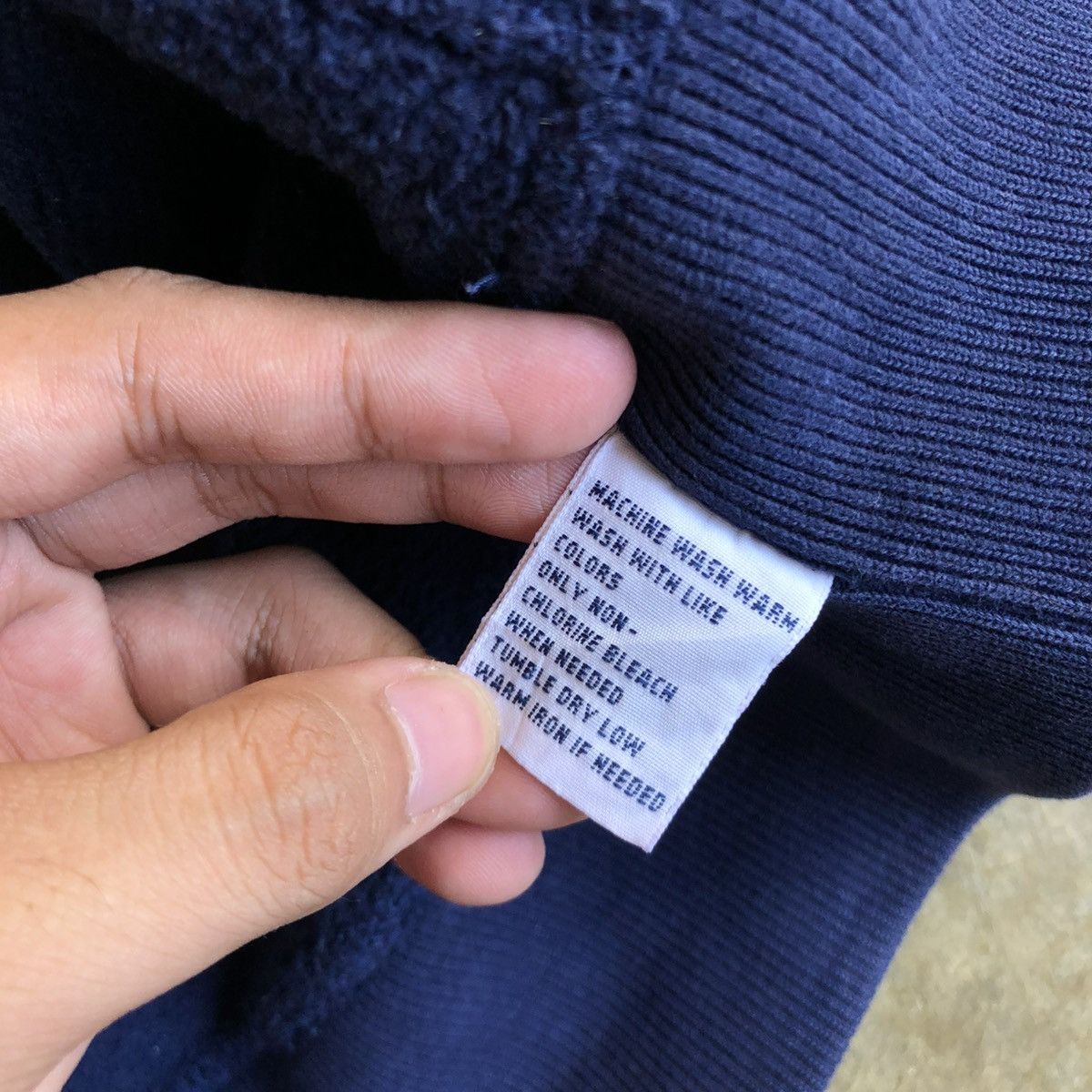 Polo Ralph Lauren Vintage Polo Ralph Lauren Shawl Collar Sweatshirt Navy Size US XL / EU 56 / 4 - 14 Thumbnail