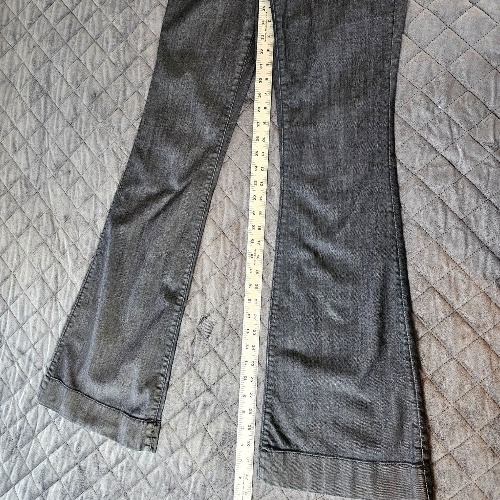 Ann Taylor ANN TAYLOR LOFT Jeans Dark Wash Wide-Leg 4 Women, INSEAM 32, MID Rise, Cotton Polyester Spandex, Denim, 30W Regular Length Size 27" / US 4 / IT 40 - 7 Thumbnail