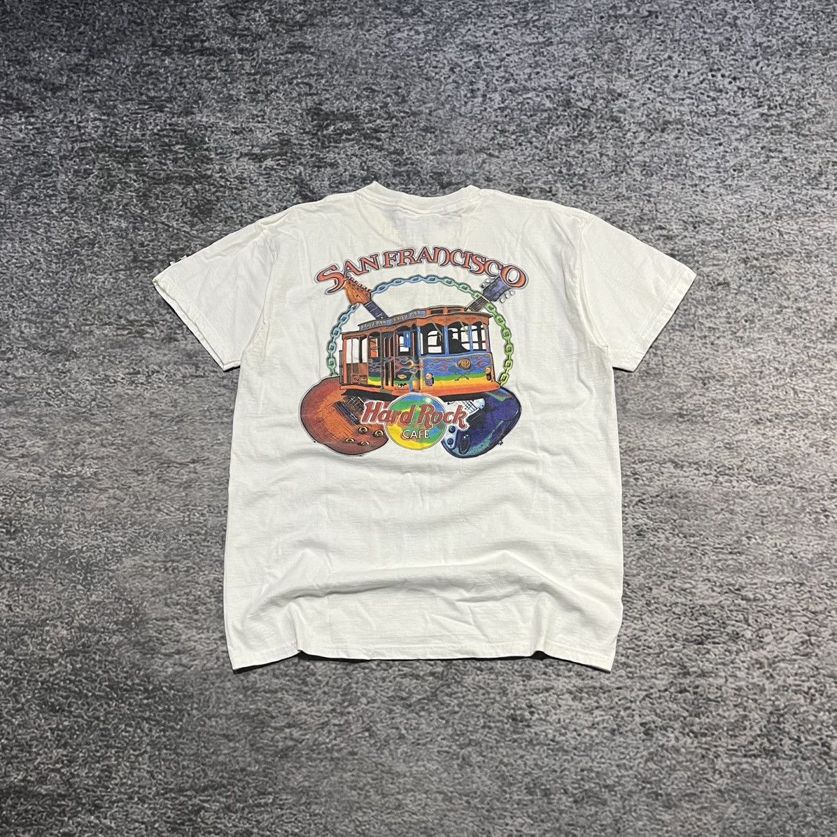 Hard Rock Cafe Vintage 90s Hard Rock Cafe San Francisco T Shirt White Large Size US L / EU 52-54 / 3 - 1 Thumbnail