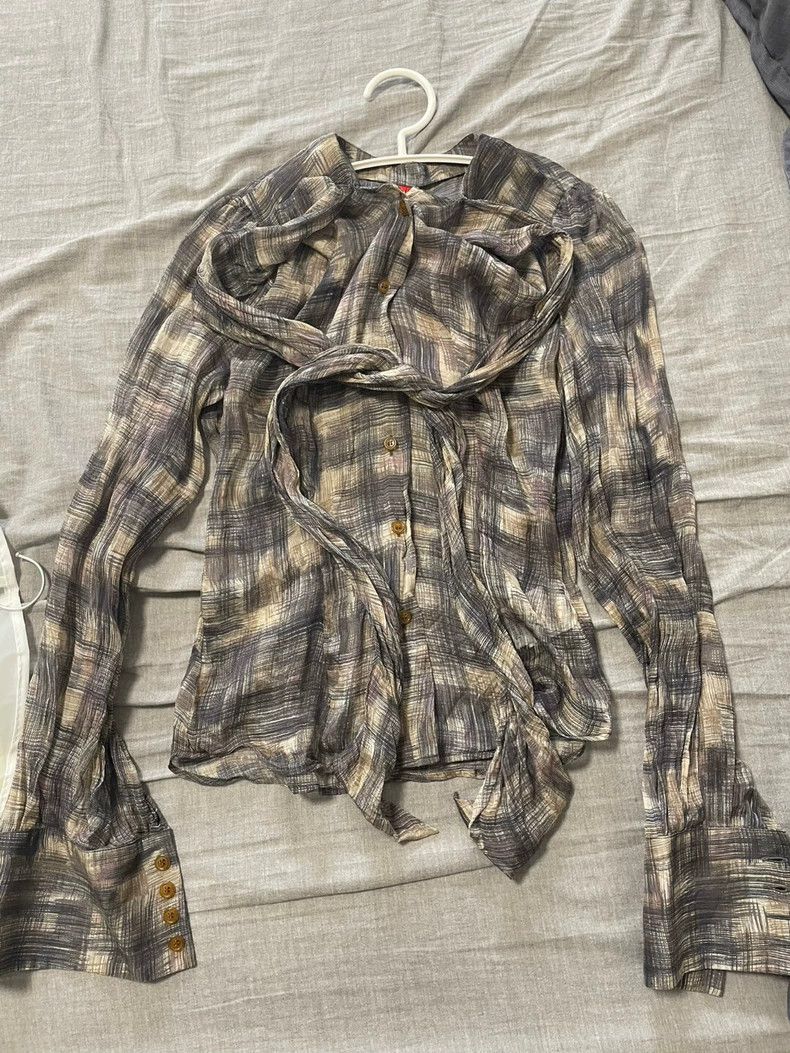 Other Vivienne Westwood Silk top with lake bow tie and strap shi Size S / US 4 / IT 40 - 2 Thumbnail