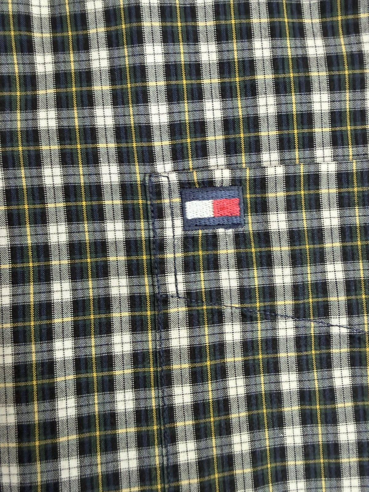 Tommy Hilfiger Vintage Tommy Hilfiger Patchwork Plaid Shirt L Size US L / EU 52-54 / 3 - 3 Thumbnail
