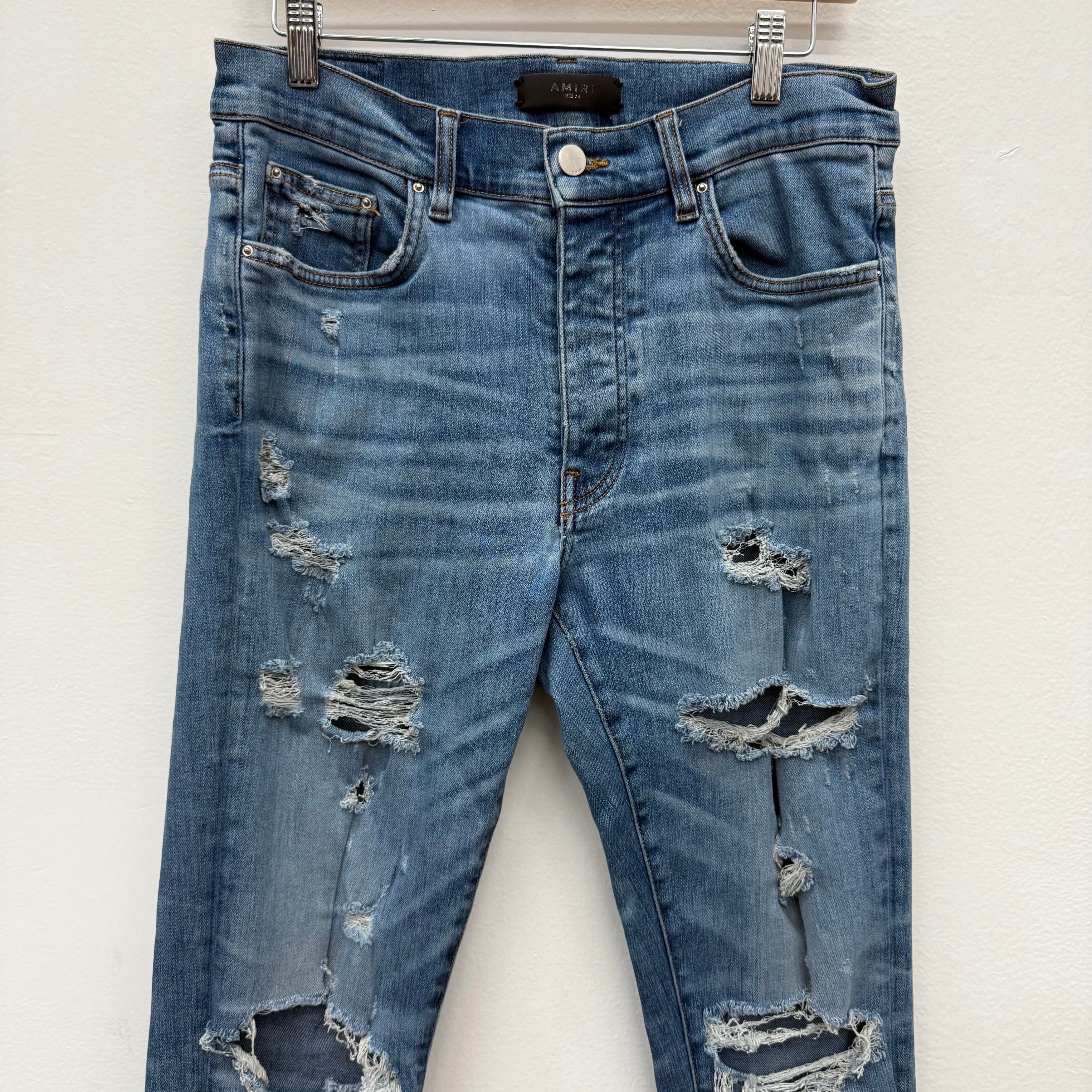 Amiri Amiri MX Blue Denim Jeans - Size 34 Size US 34 / EU 50 - 3 Thumbnail