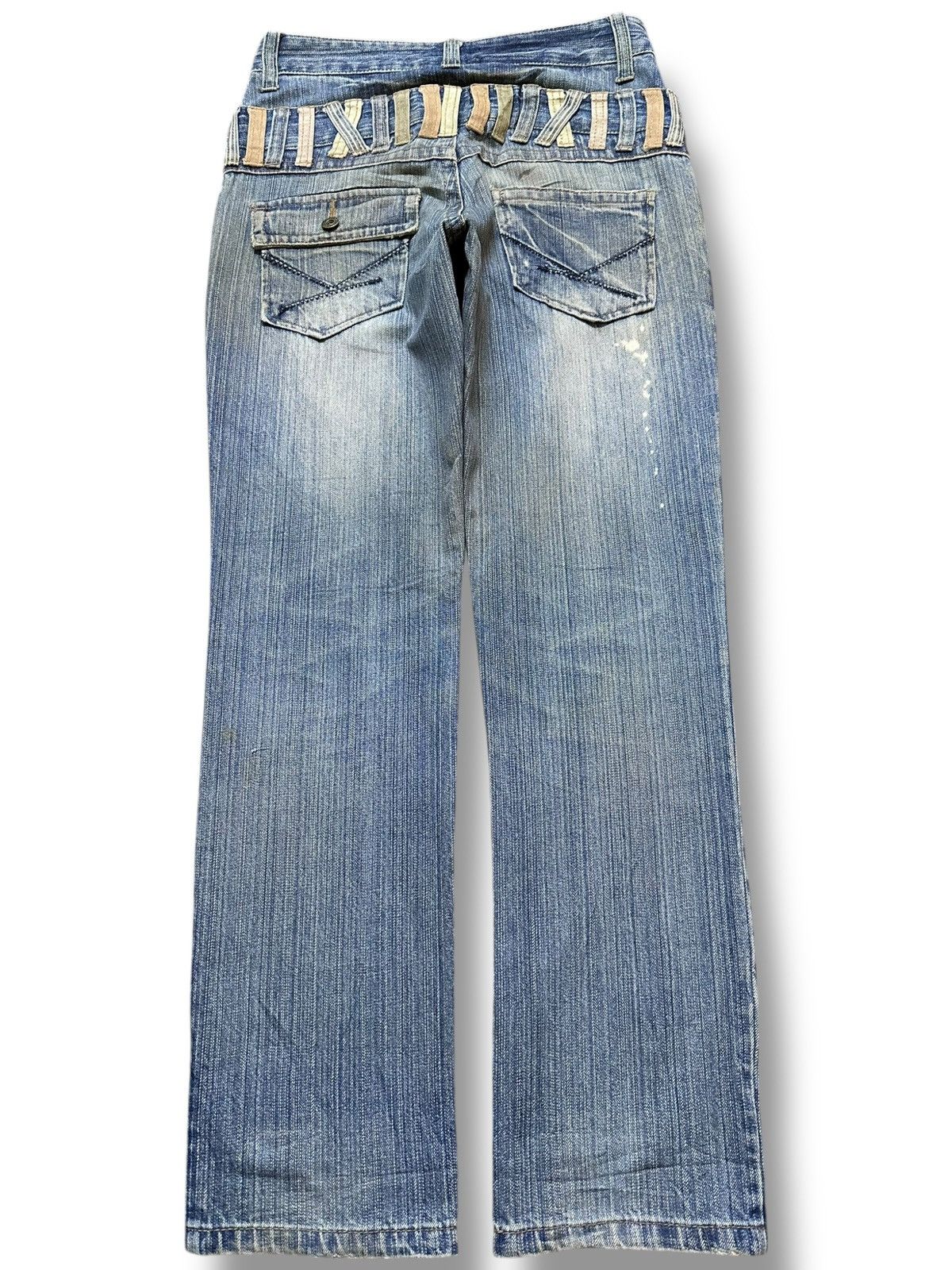 Japanese Brand Vintage Japanese Brand Double Waist Faded Grunge Denim Size US 30 / EU 46 - 5 Thumbnail