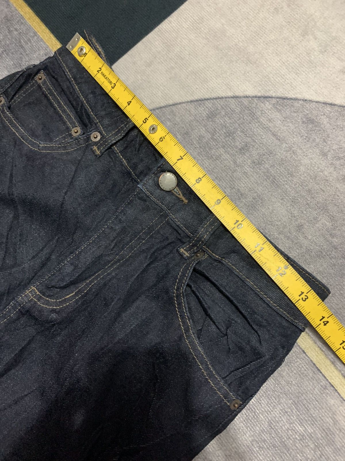 GU × Vintage Y2K GU FLARE BOOT CUT DENIM PANTS Size US 27 - 8 Thumbnail